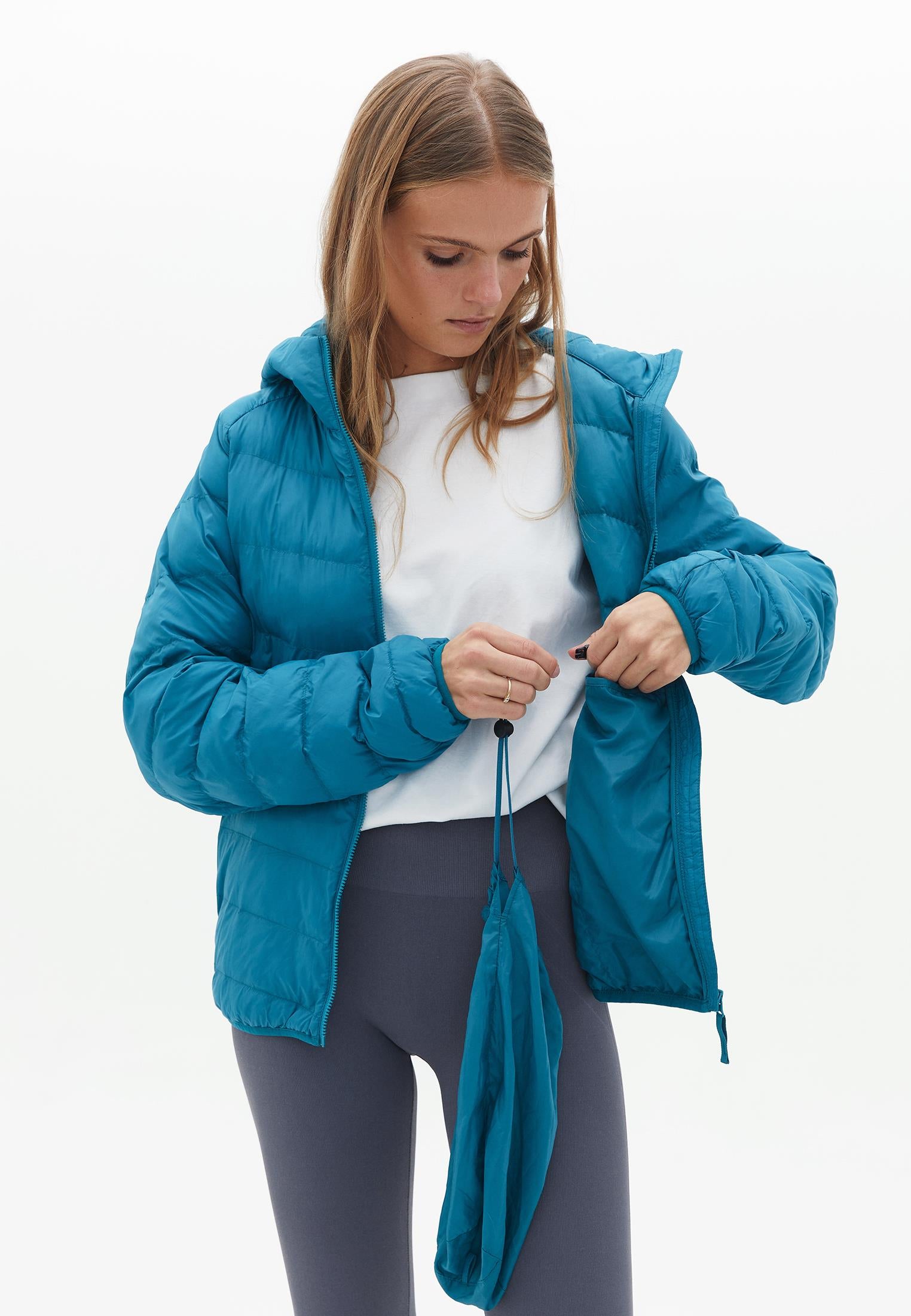 Raglan Sleeve And Hooded Long Sleeve Coat - OCEAN DEPTHS