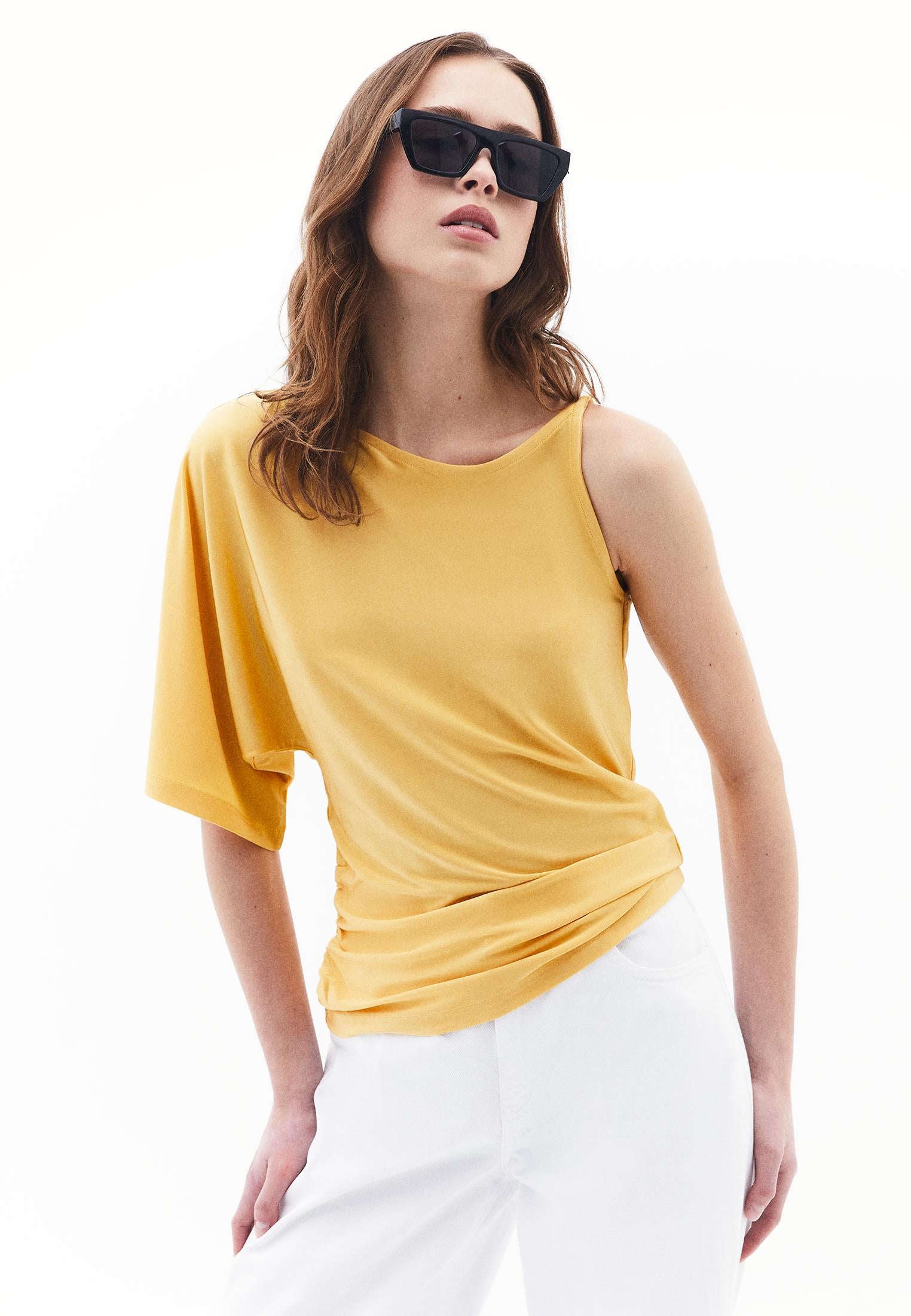 Asymmetric Slim Tank Top - OCHRE