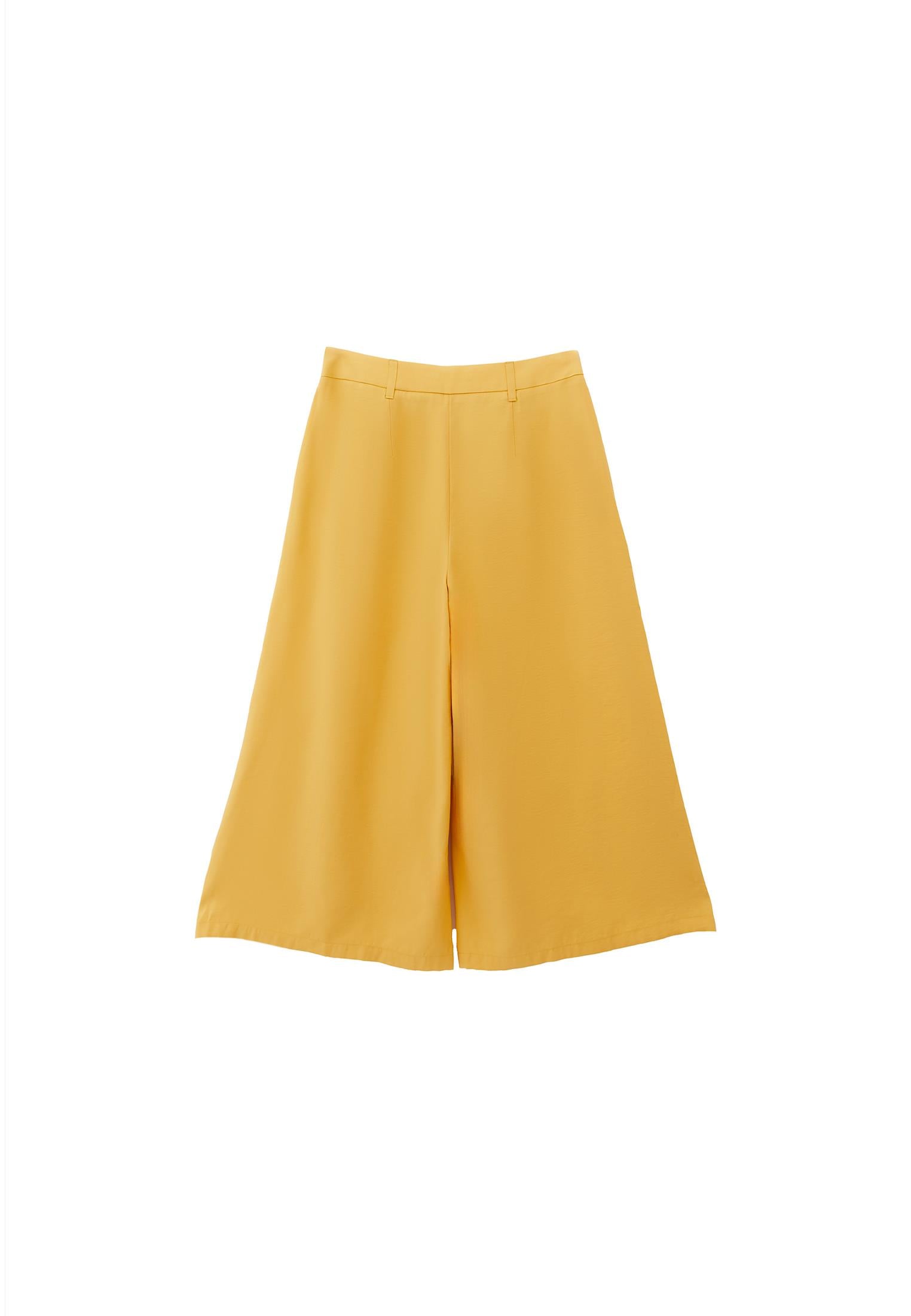 Pleated Culotte Pants - OCHRE