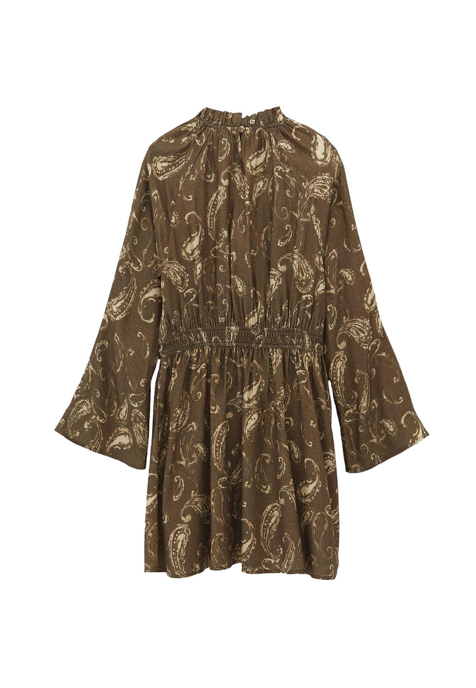 Printed A-Line Dress - PAISLEY COMB