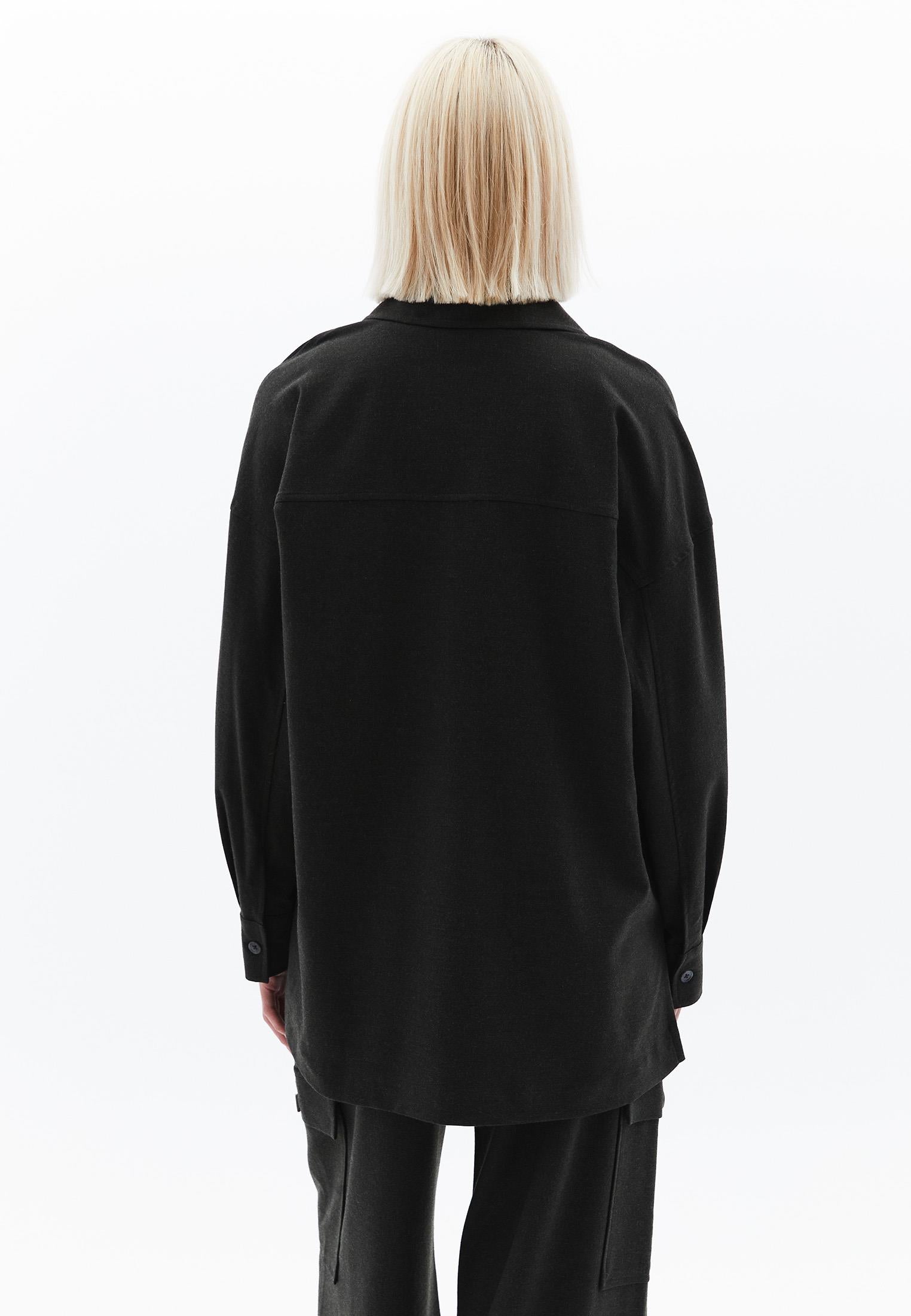 Oversized Shirt With Pocket Detail - PEAT