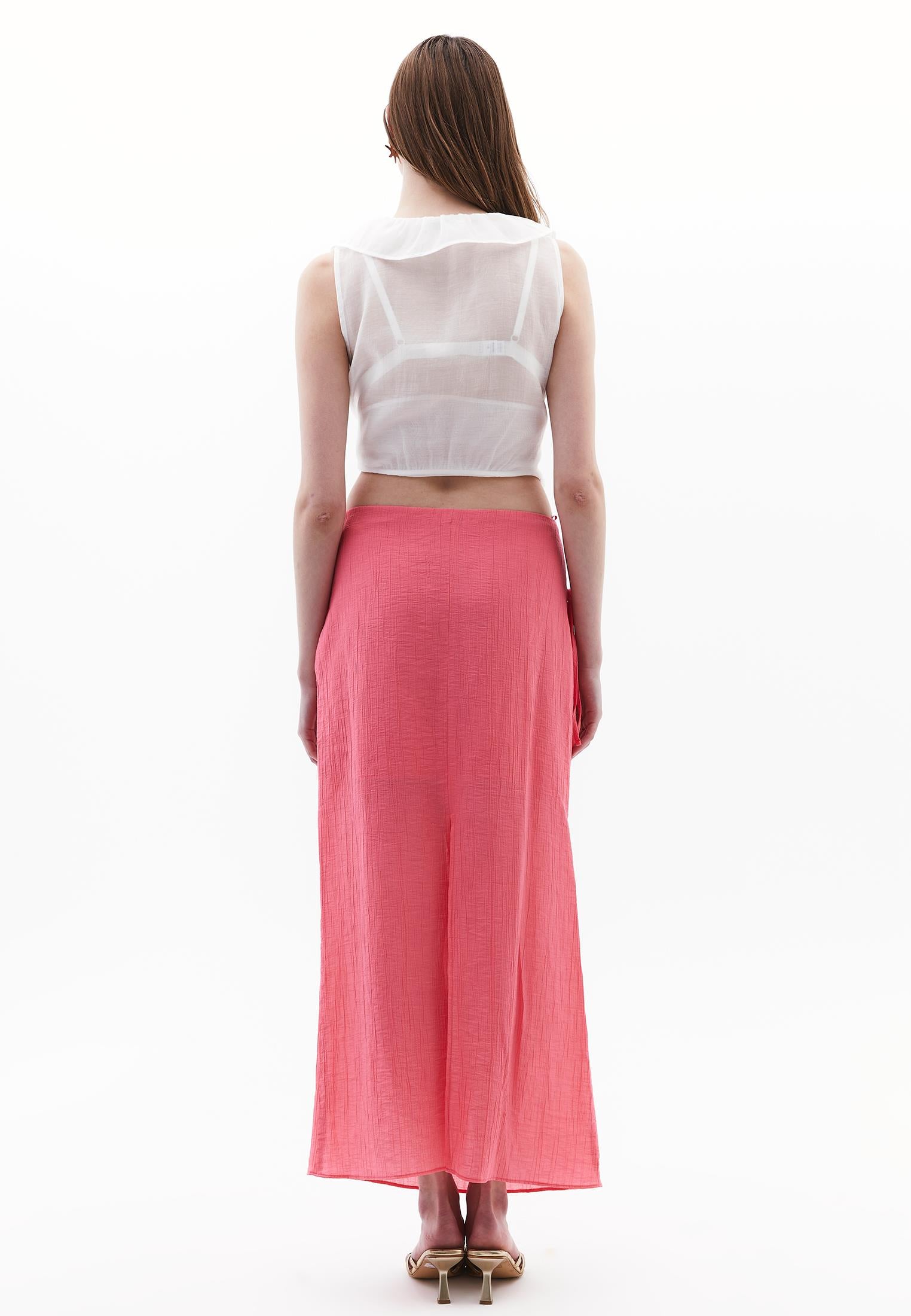 Long Skirt With Tie - PINK LEMONADE