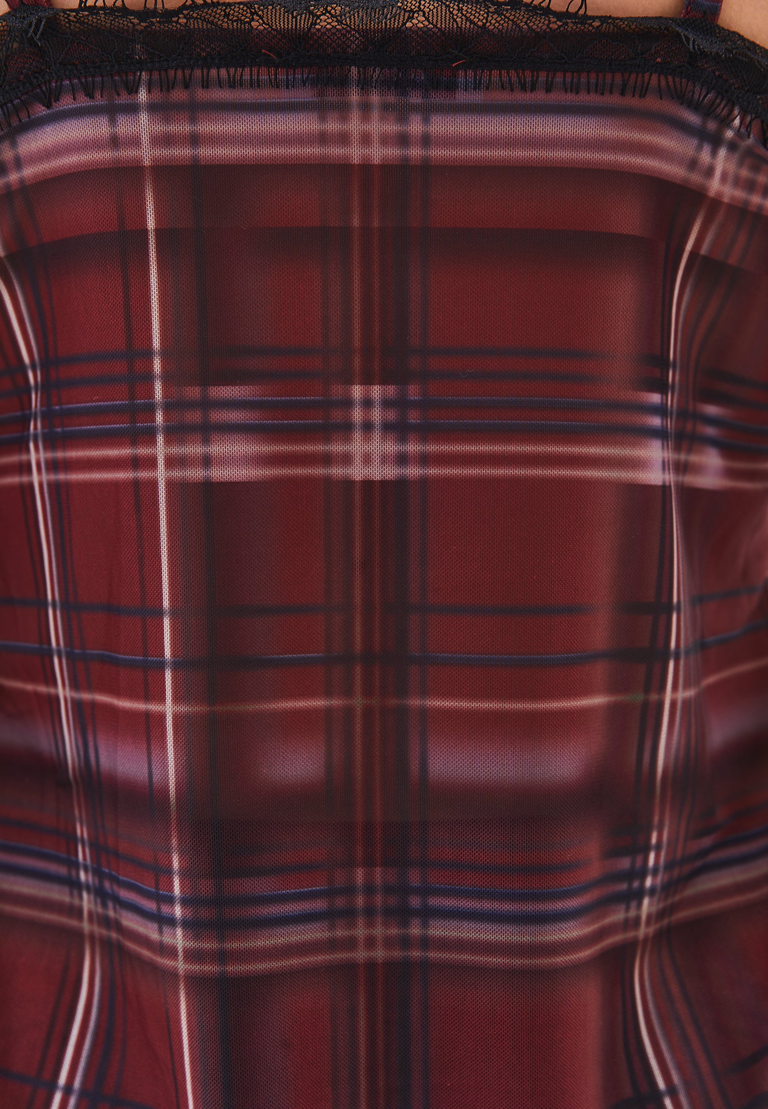 Sleeveless V-Neck Plaid Blouse - PLAID COMB