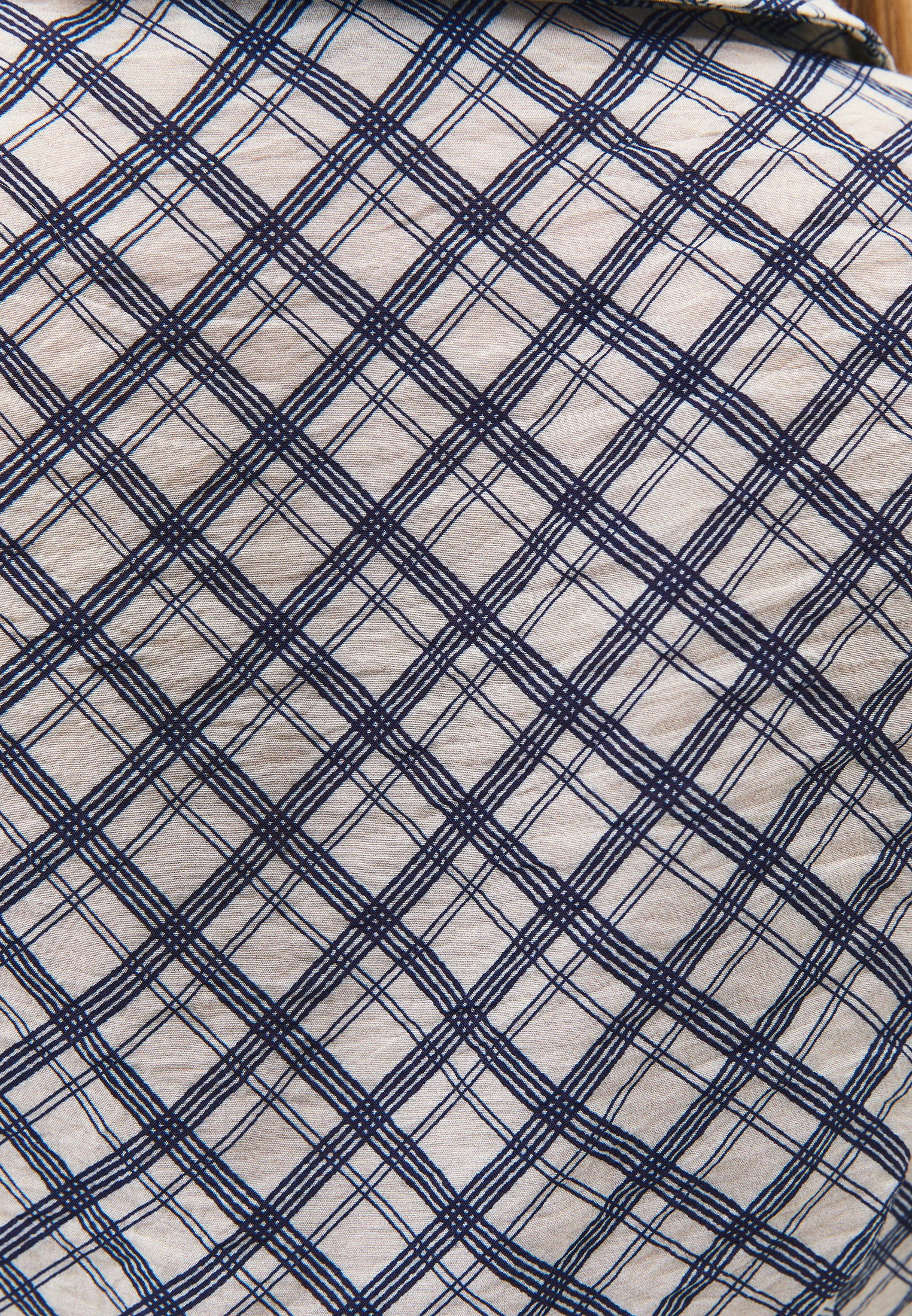 Plaid Shirt Collar Woven Short Sleeve Shirt - PLAID COMB