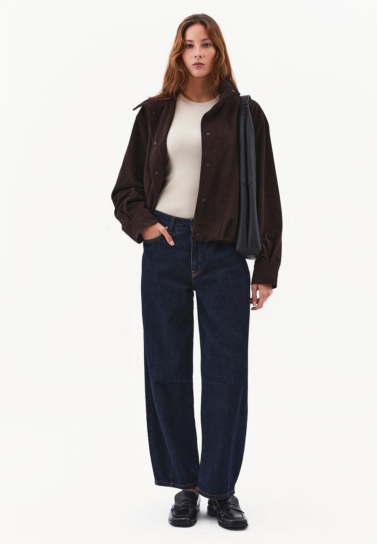 Crew Neck Long Sleeve T-Shirt - PLAZA TAUPE