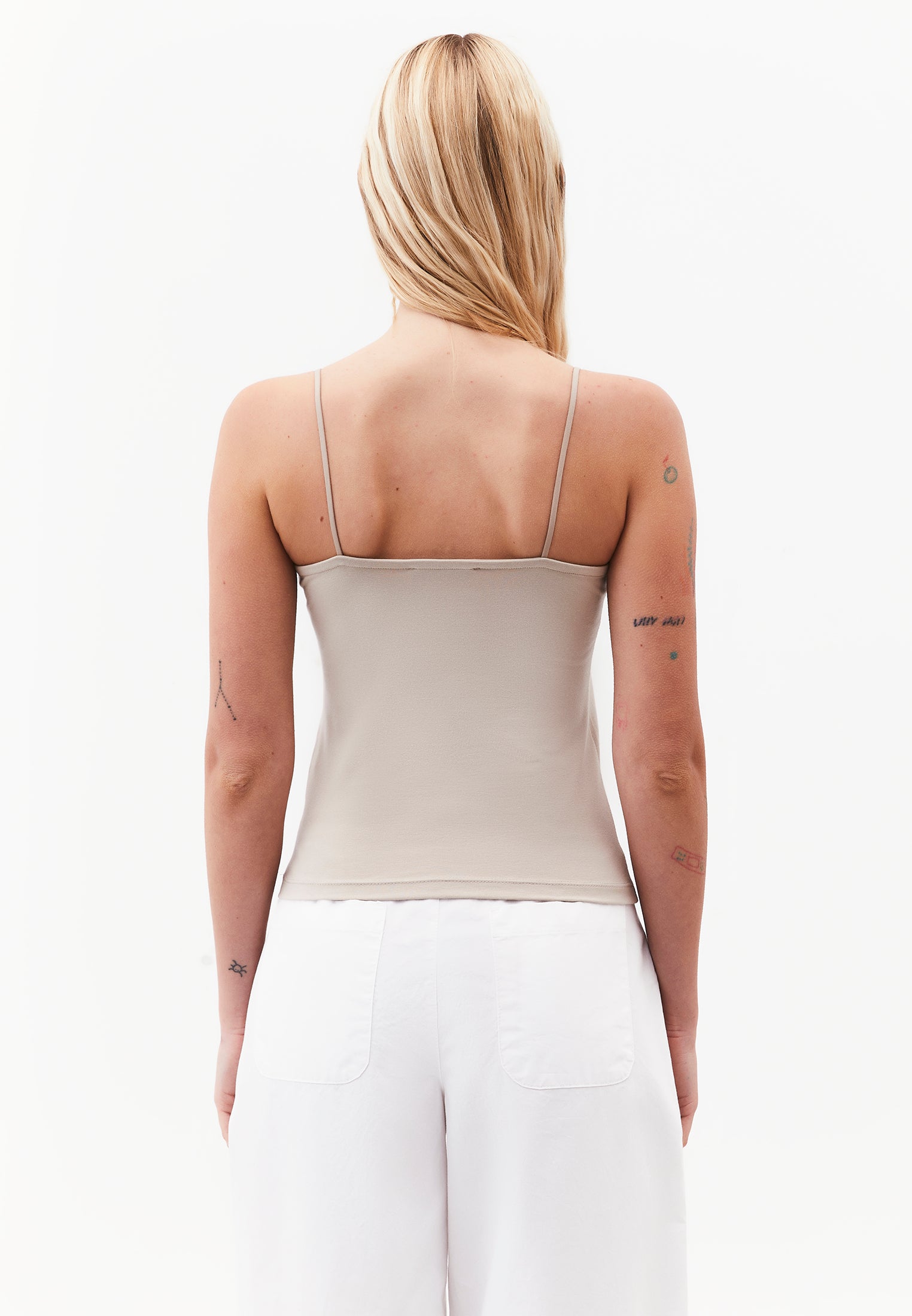 Bodycon Tank Top U Neck - PLAZA TAUPE