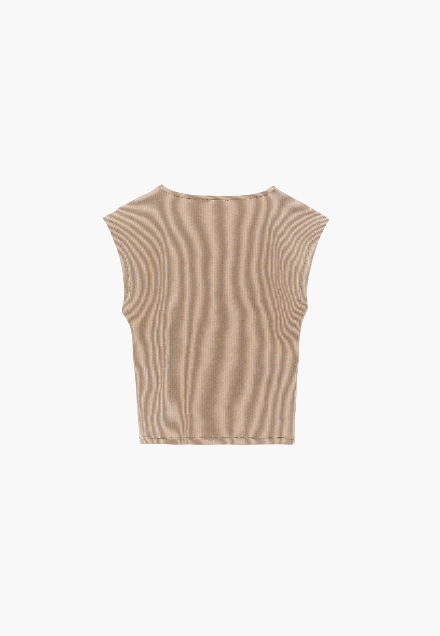 V Neck Short Sleeve T-Shirt - PLAZA TAUPE