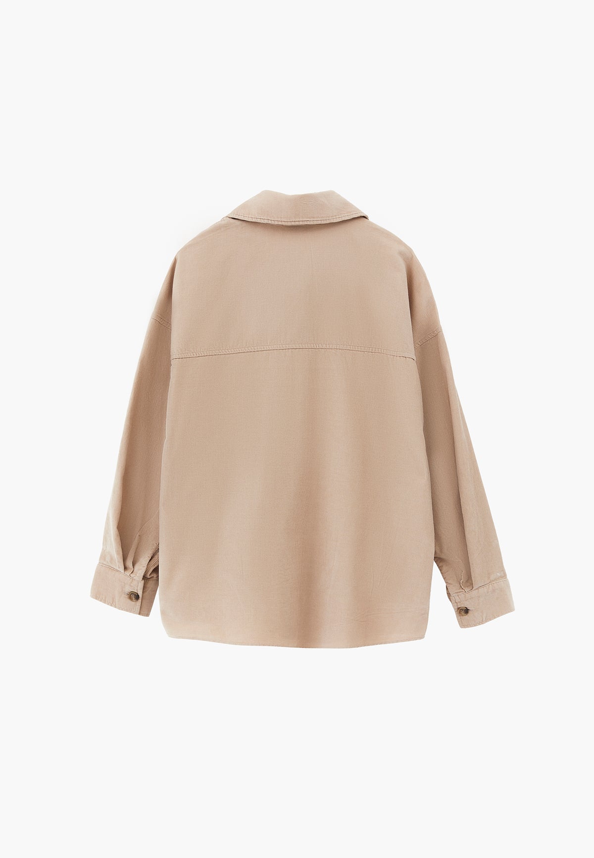 Oversize Buttoned Long Sleeve Shirt - PLAZA TAUPE