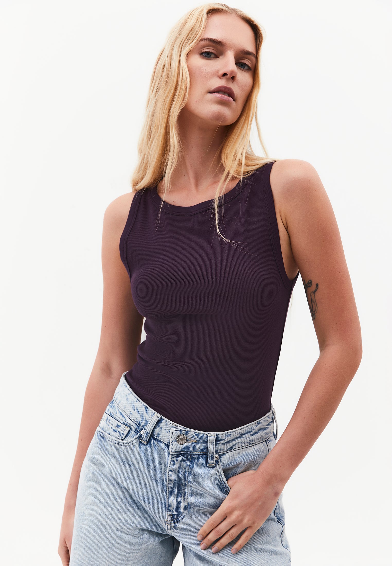 Boat Neck Tank Top - PLUM PERFECT