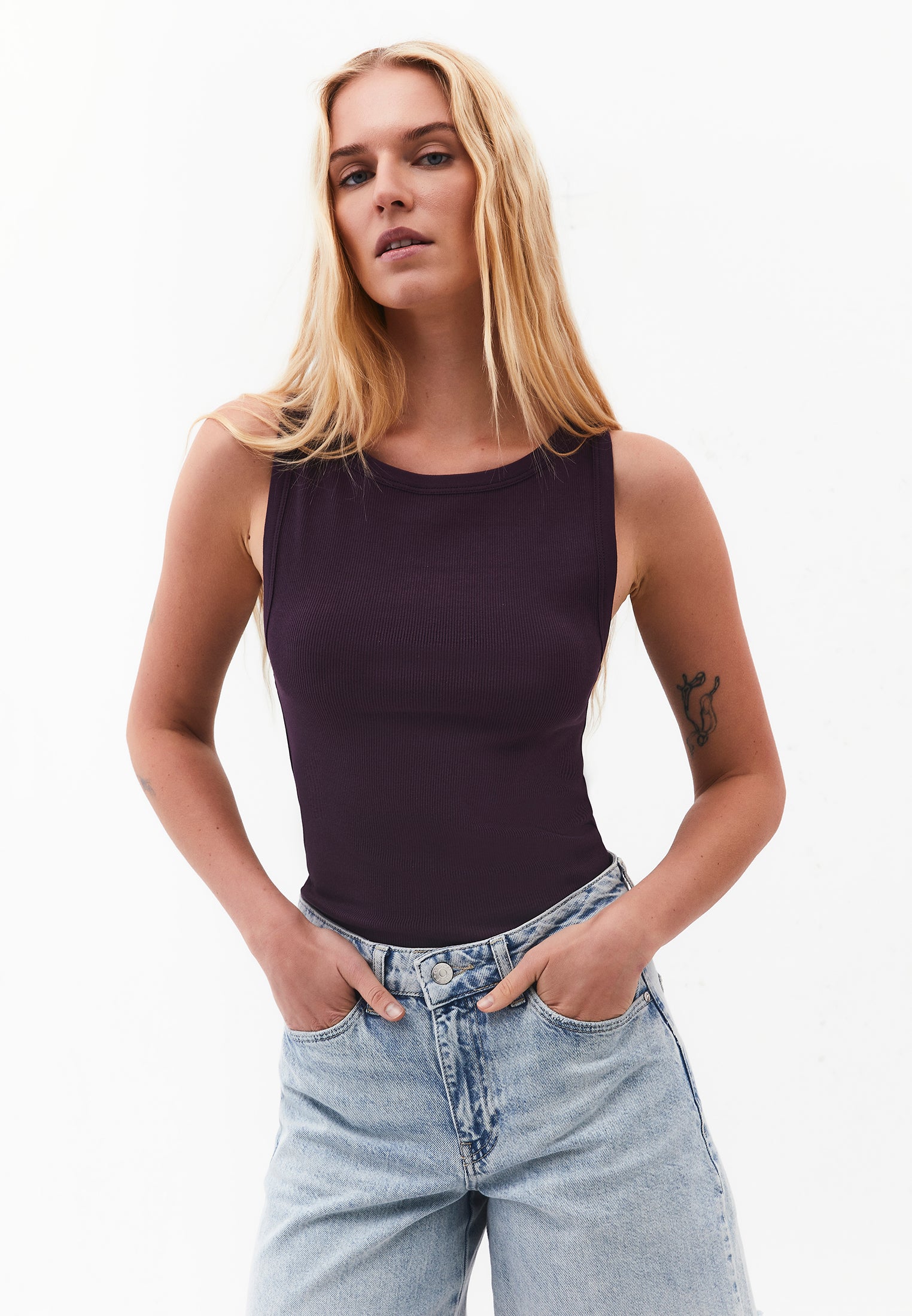 Boat Neck Tank Top - PLUM PERFECT