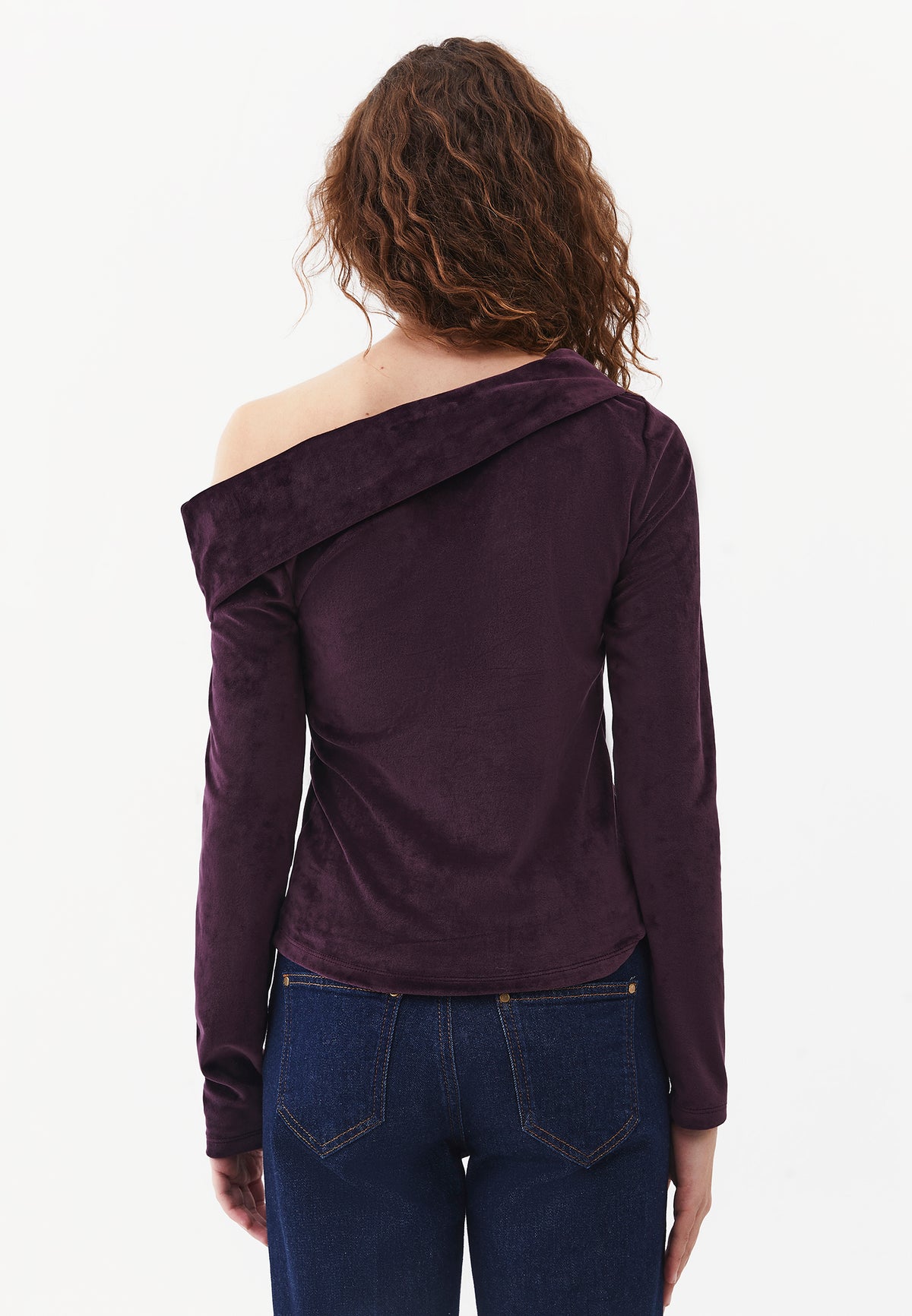 Low Shoulder Long Sleeve T-Shirt - PLUM PERFECT