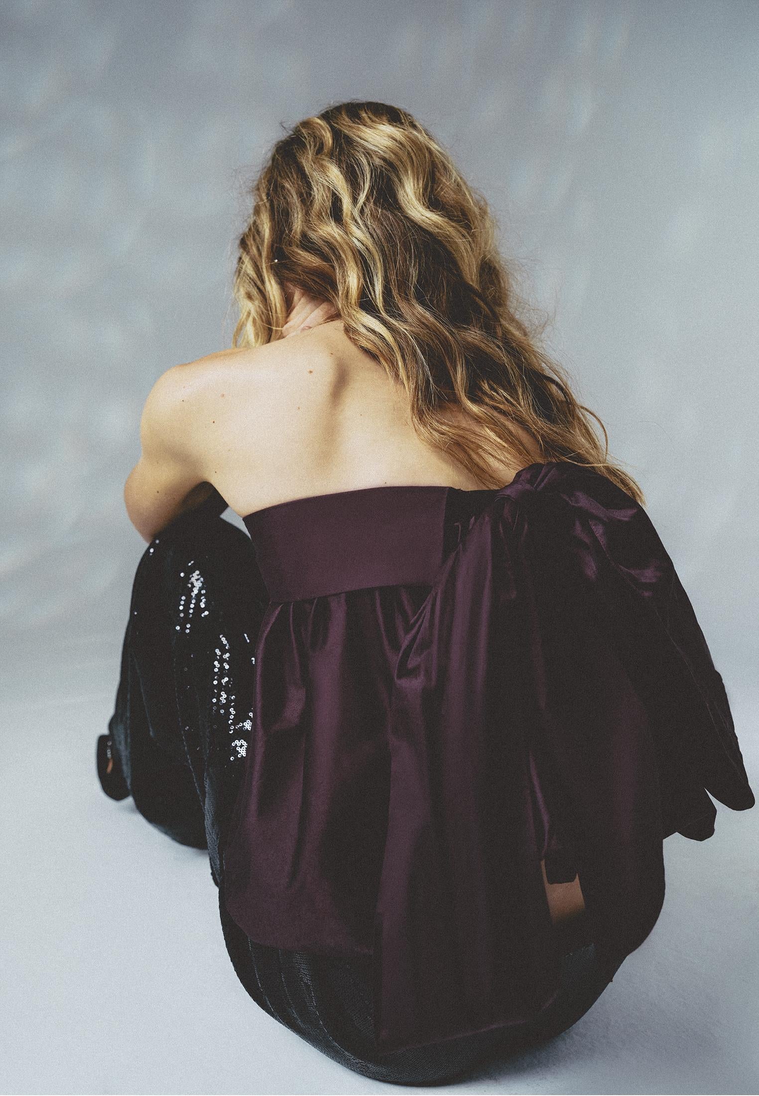 Strapless Blouse - POTENT PURPLE
