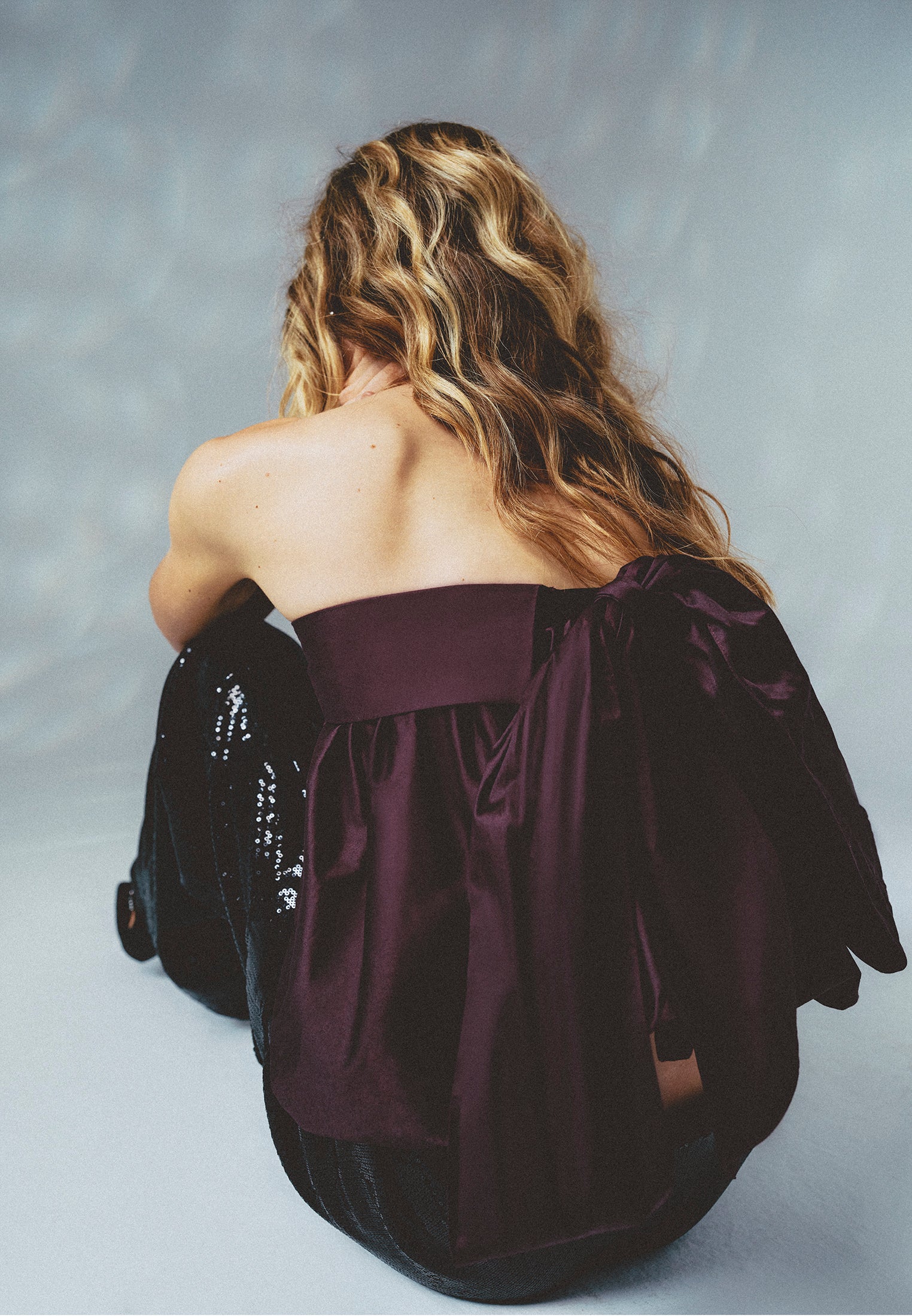 Strapless Blouse - POTENT PURPLE