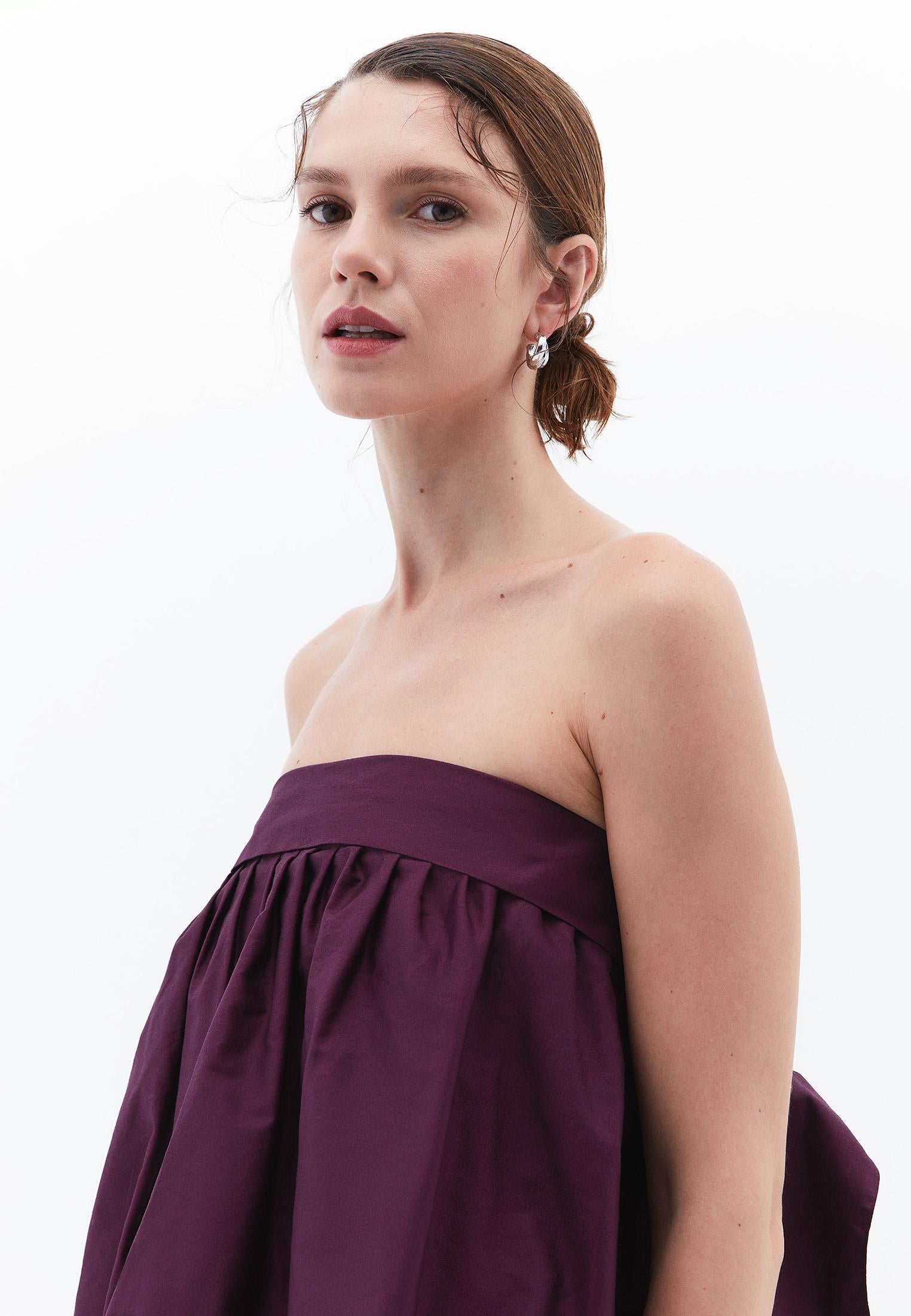 Strapless Blouse - POTENT PURPLE