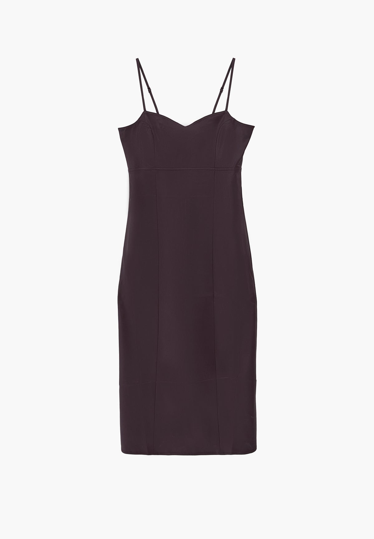 Deep V Neck Midi Sleeve Plain Dress - POTENT PURPLE