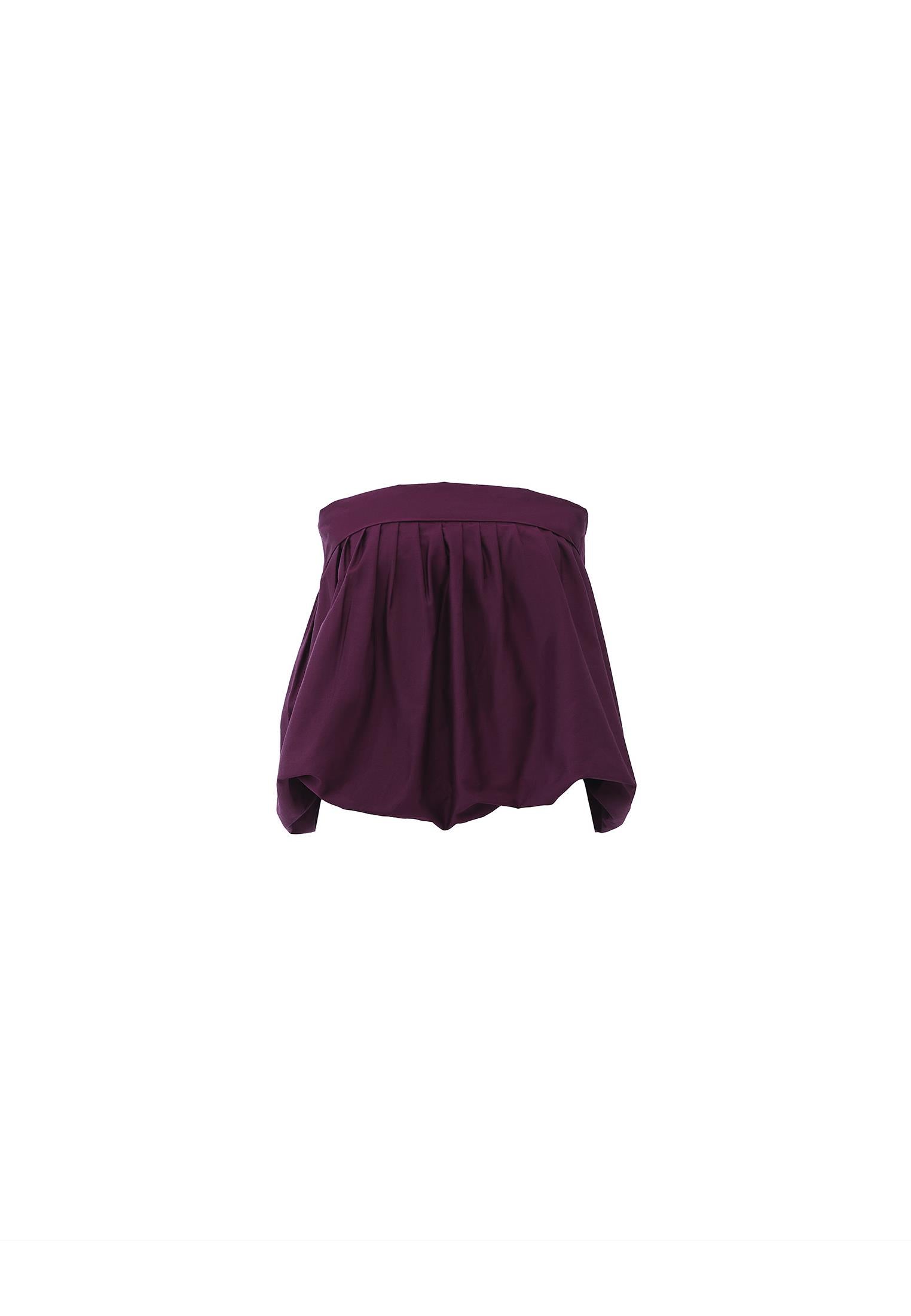 Strapless Blouse - POTENT PURPLE