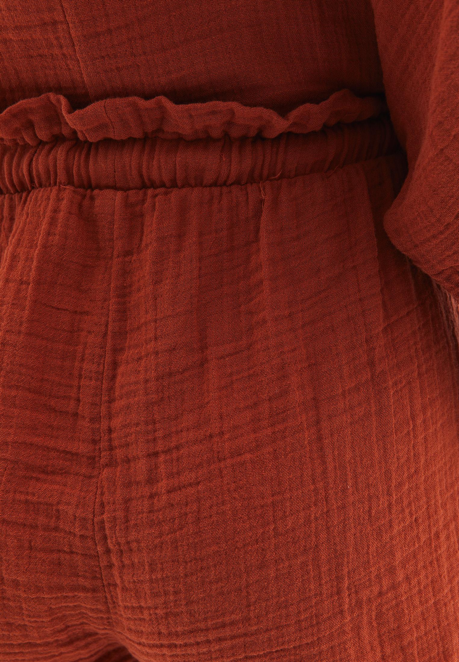 Elastic High Waist Shorts - POTTERS CLAY