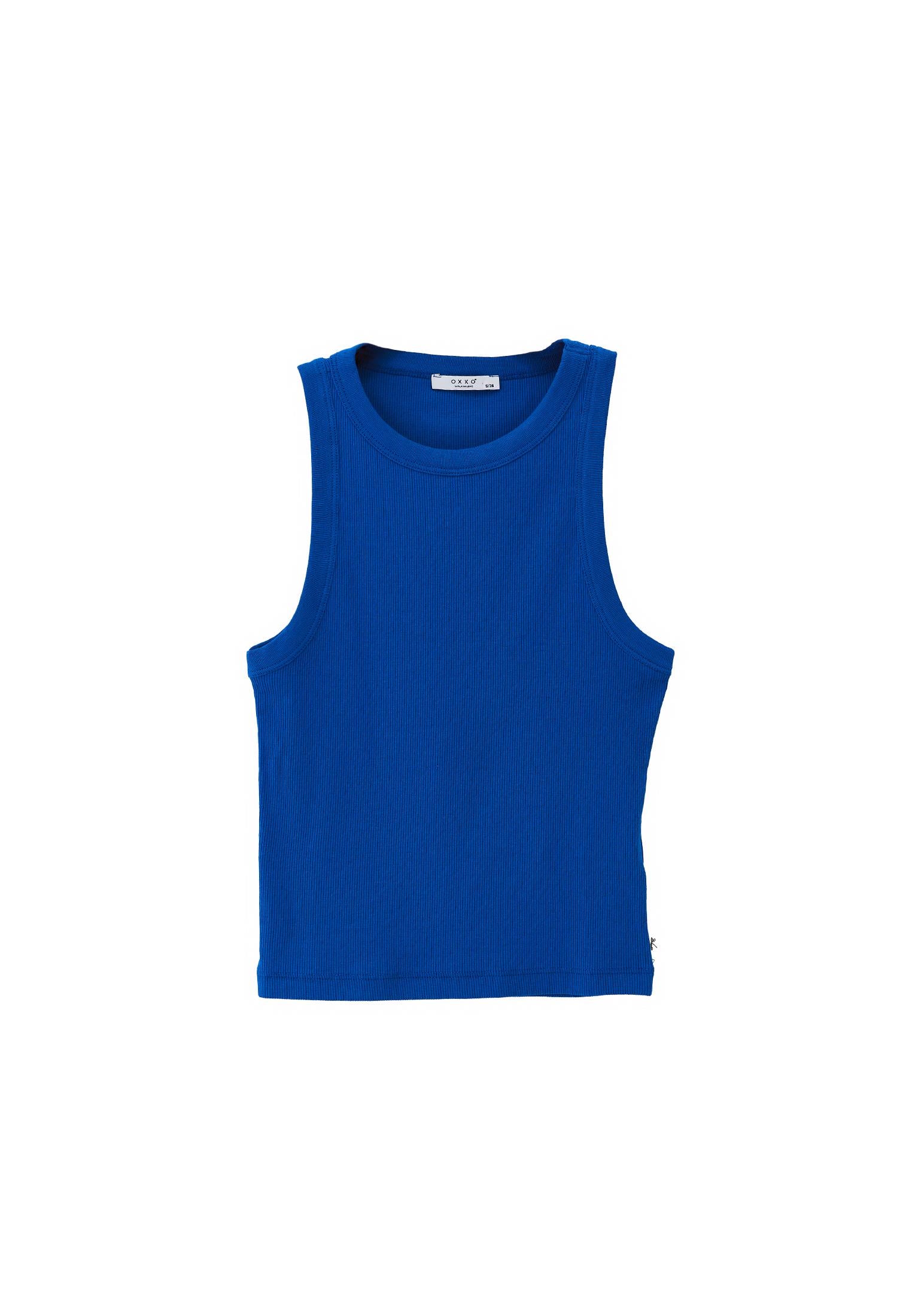 Halter Neck Sleeveless Tank - PRINCESS BLUE