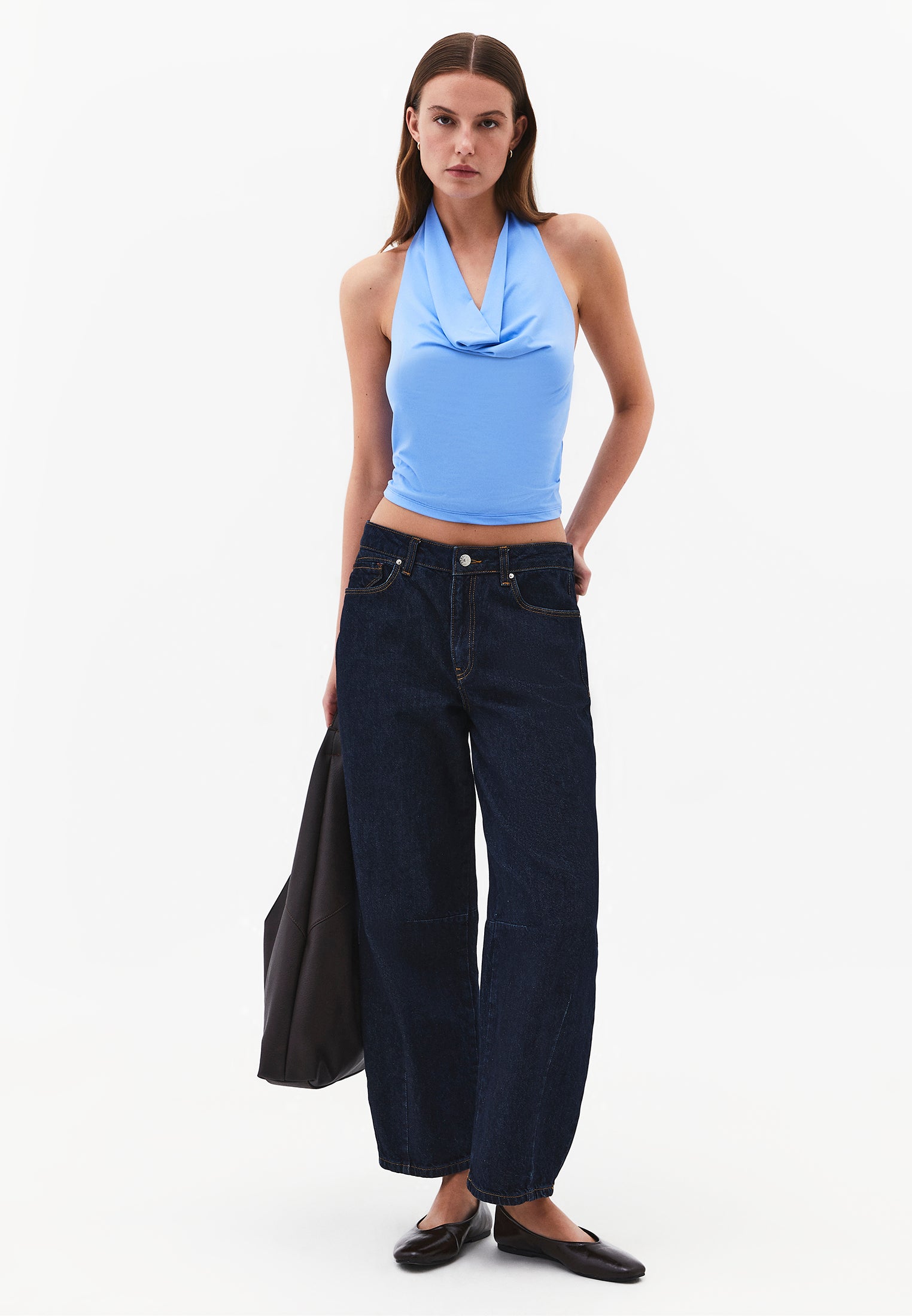 Cowl Neck Bodycon Sleeveless Blouse - PROVENCE