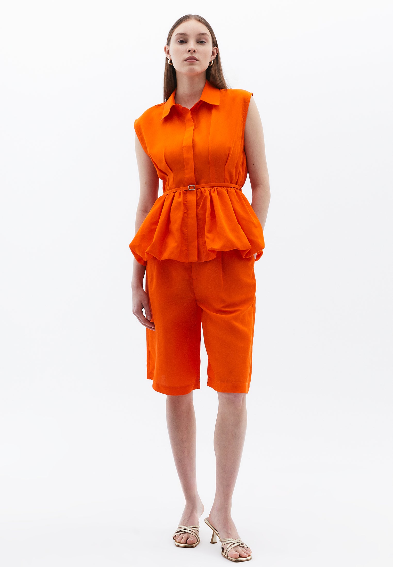 High Waist Pleated Short Shorts - PUFFIN S BILL