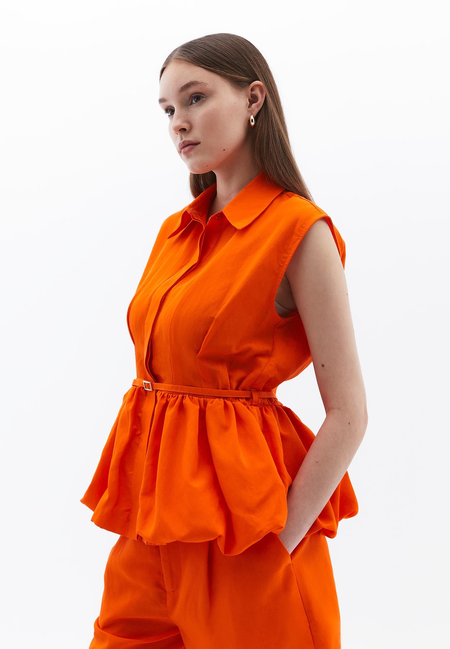 Shirt With Belt Detail - PUFFIN S BILL