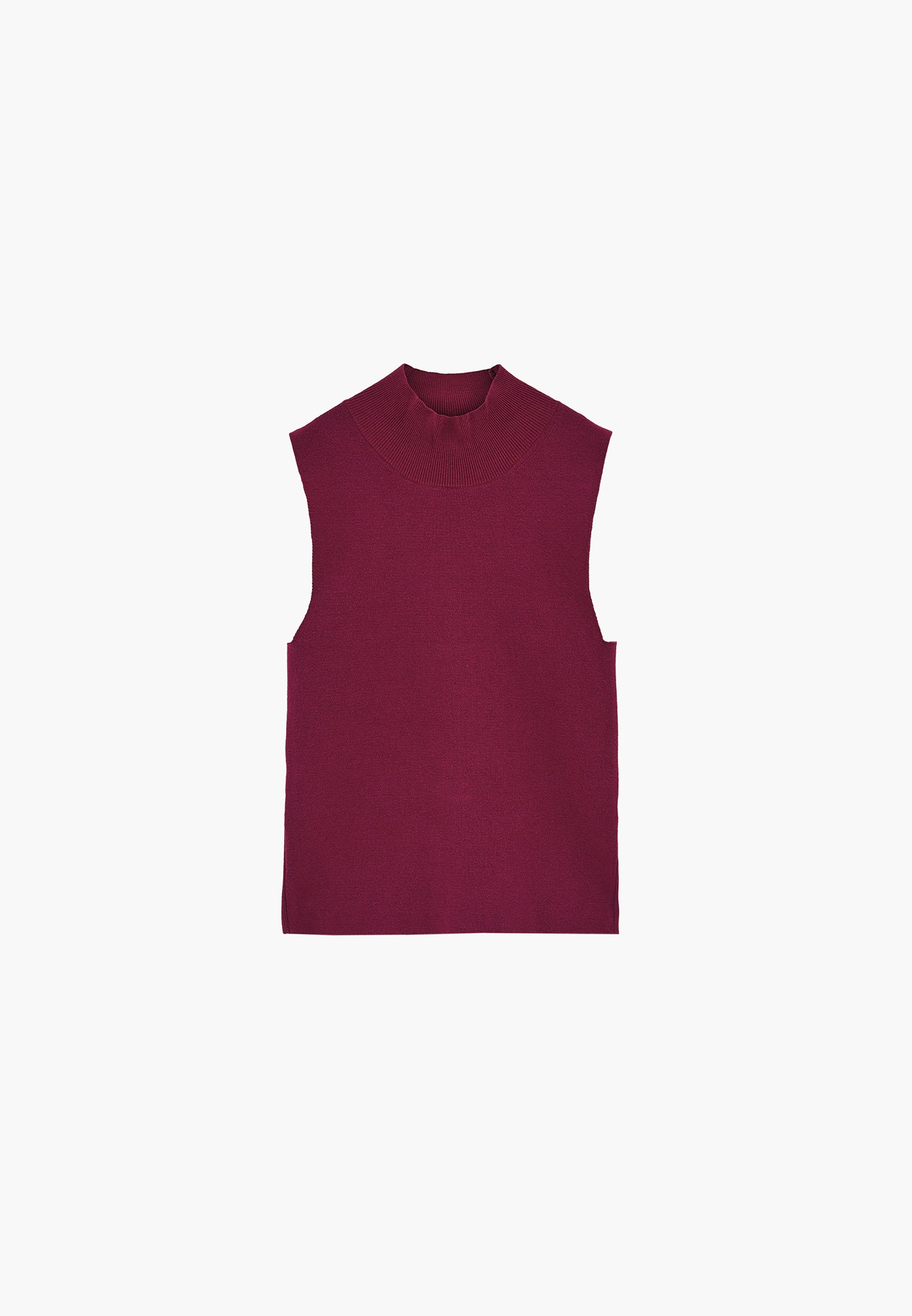 High Neck Slim Tank Top - PURPLE POTION