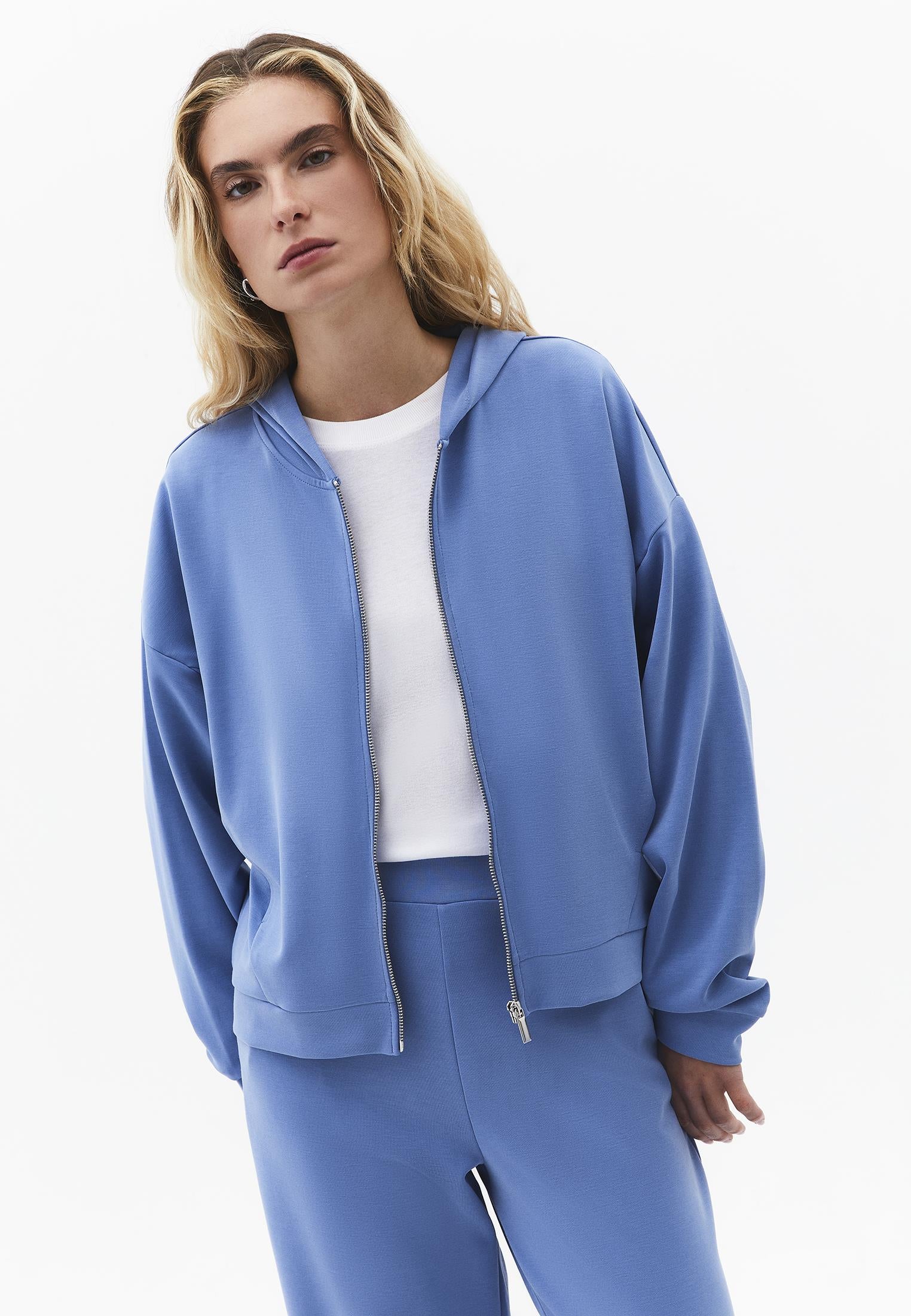 Long Sleeved Sweatshirt With Pocket Detail - QUIET HARBOR