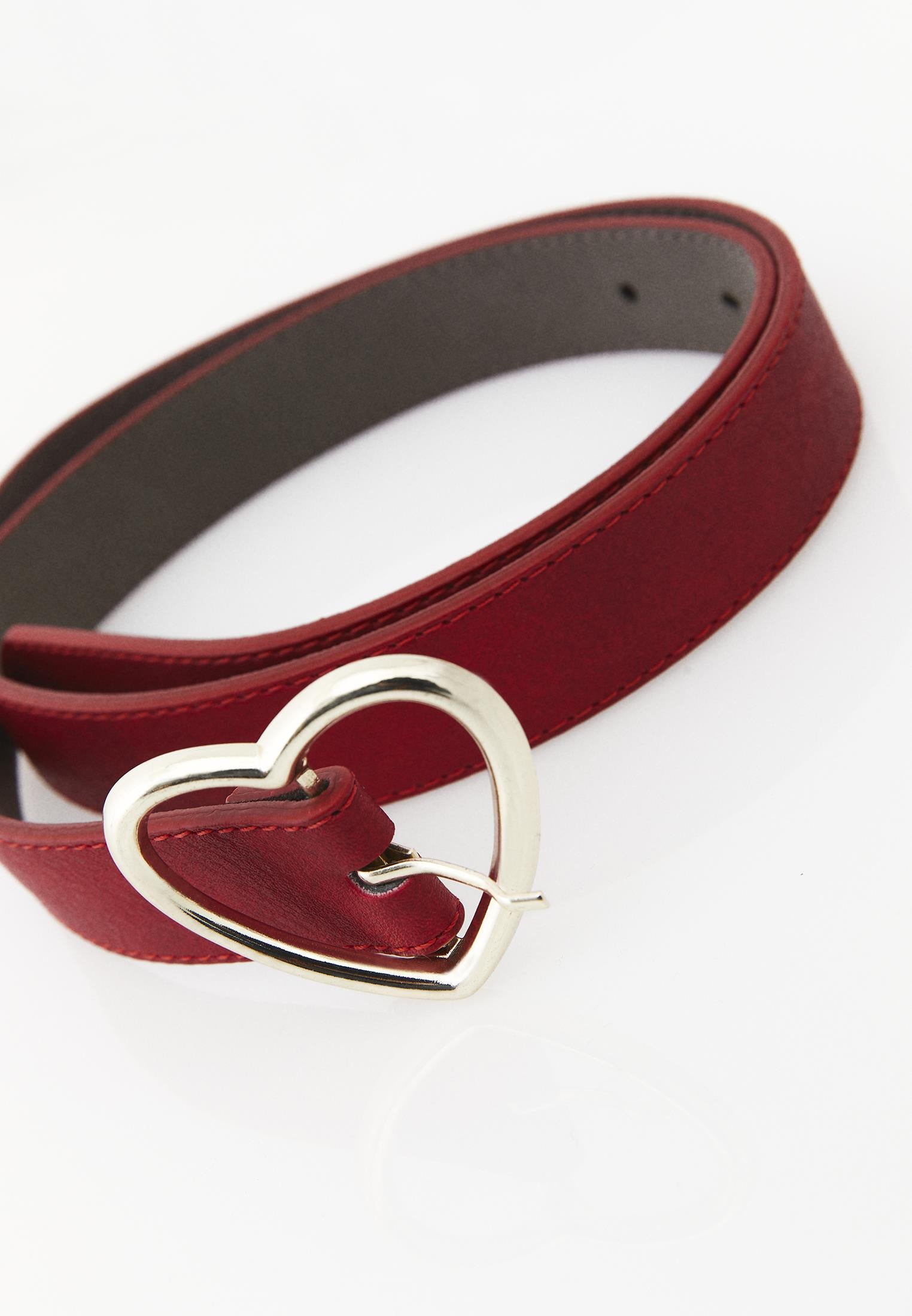 Modern Design Women Belt - RACING RED