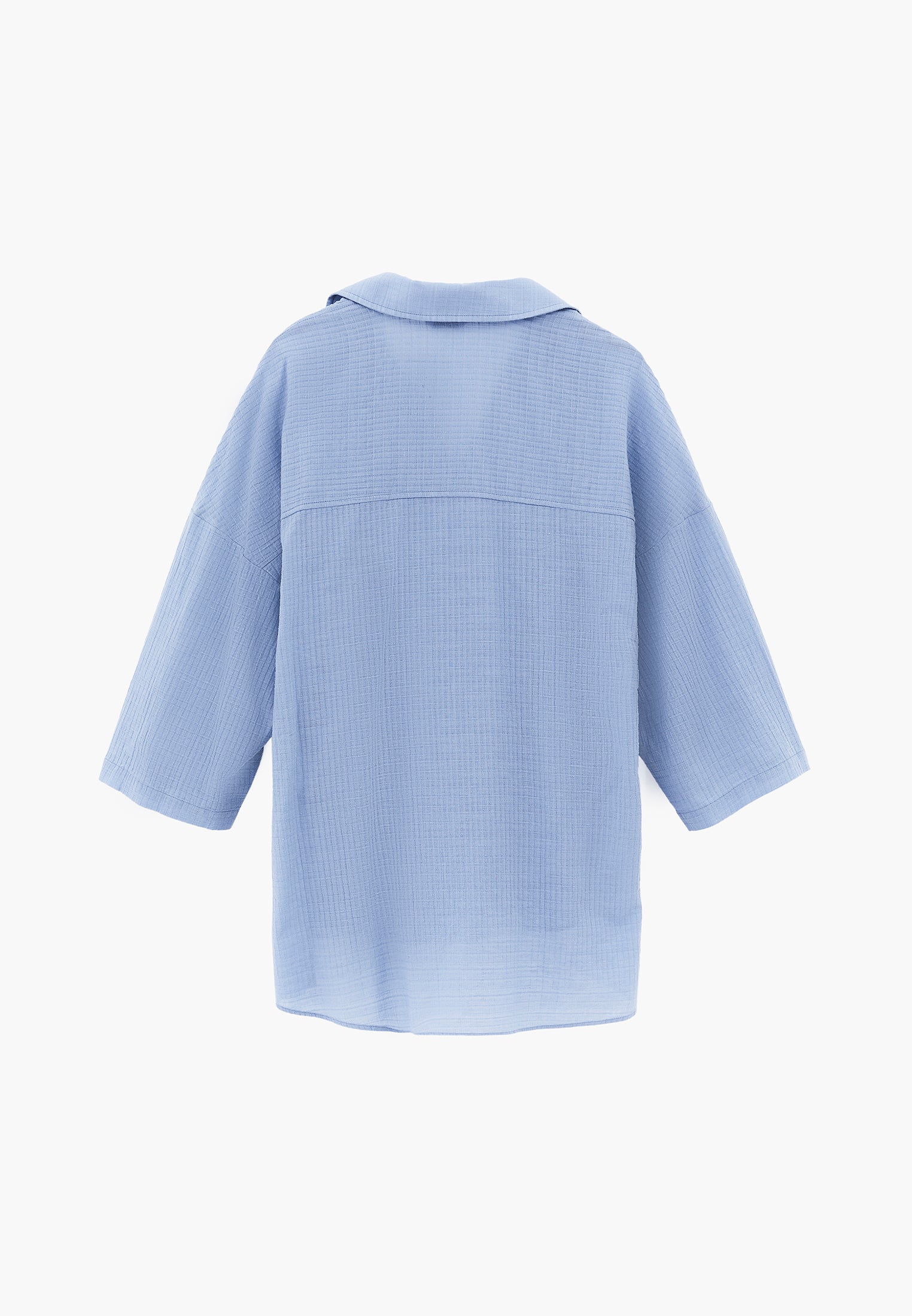 Shirt Collar Oversize Button Detailed Standard Shirt - RAIN WASHED