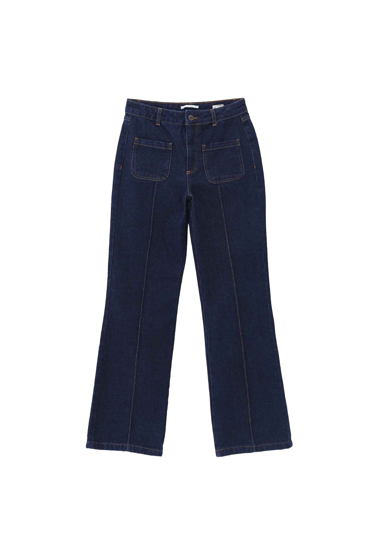 Spanish Leg Pocketed Denim Pants - RAW DENIM