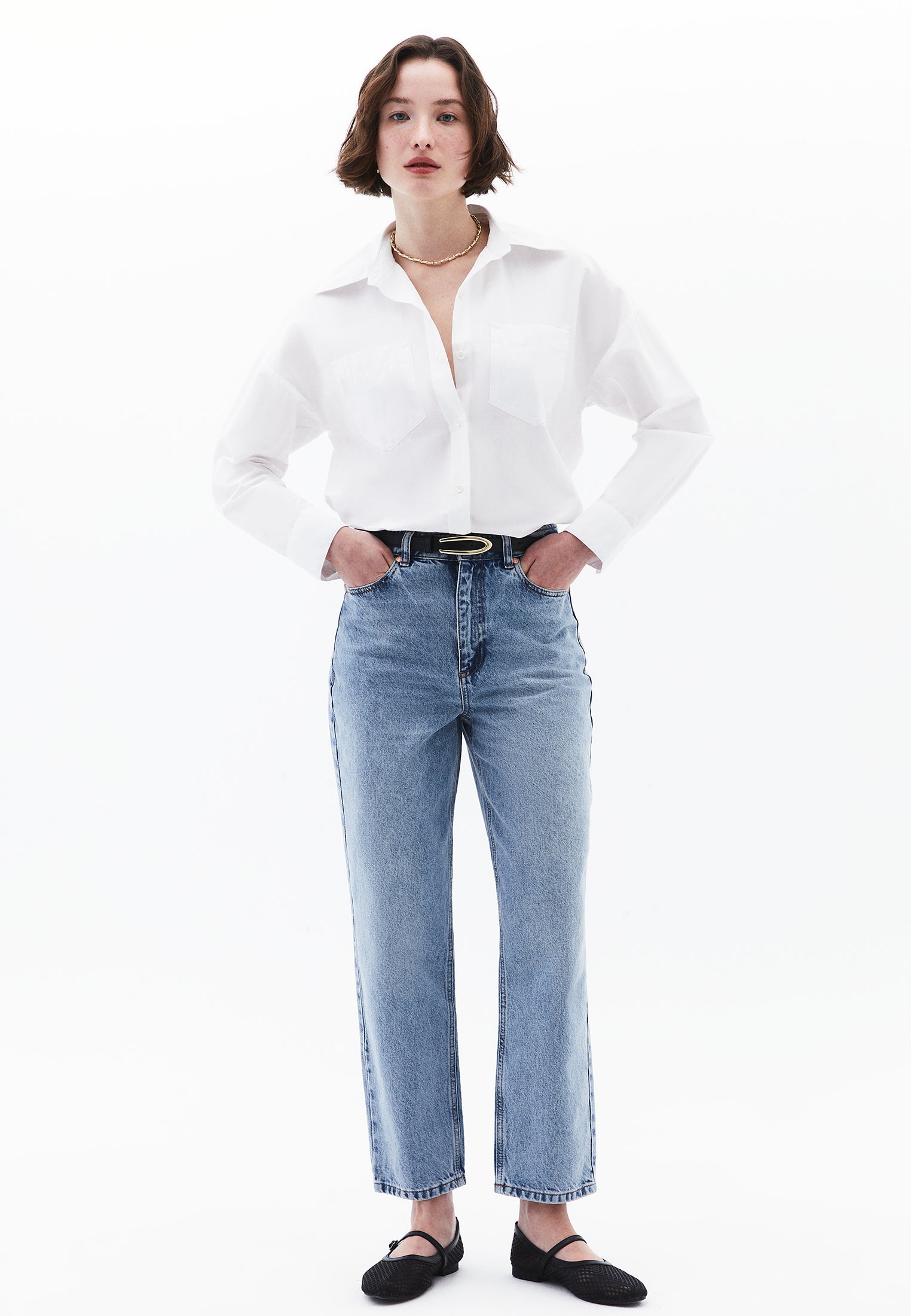 Ultra High Waist Slim Pants - RODEO BLUE DENIM