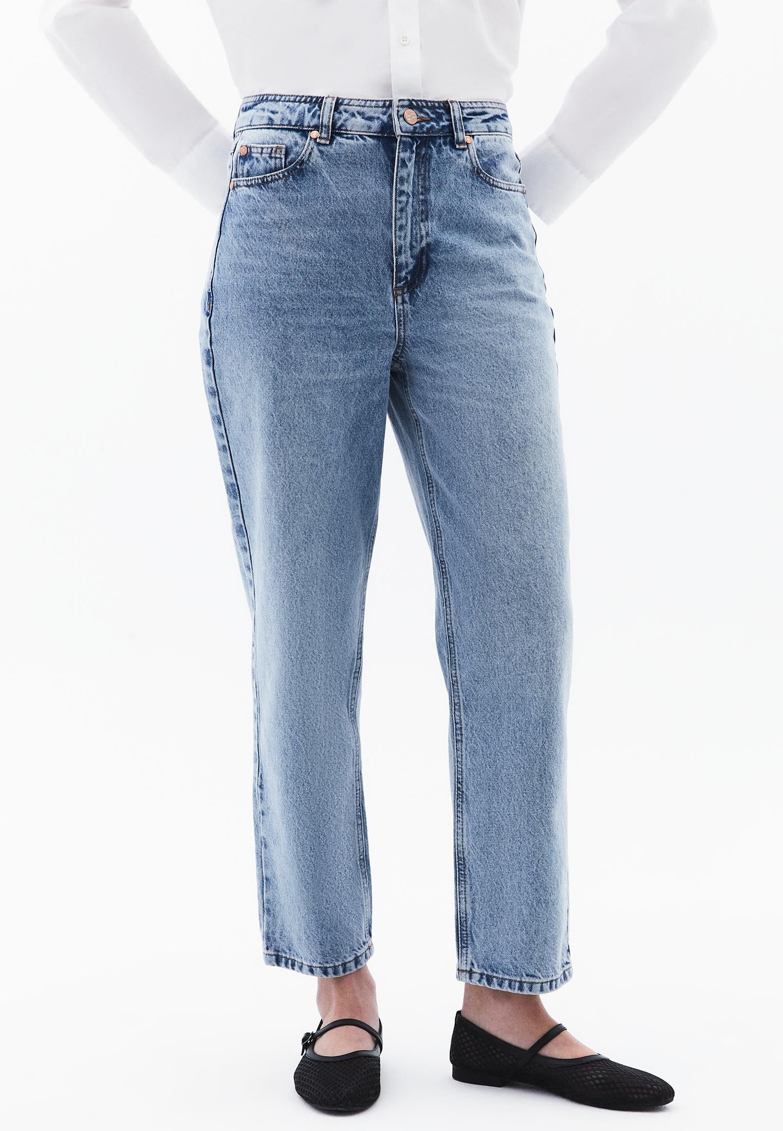 Ultra High Waist Slim Pants - RODEO BLUE DENIM