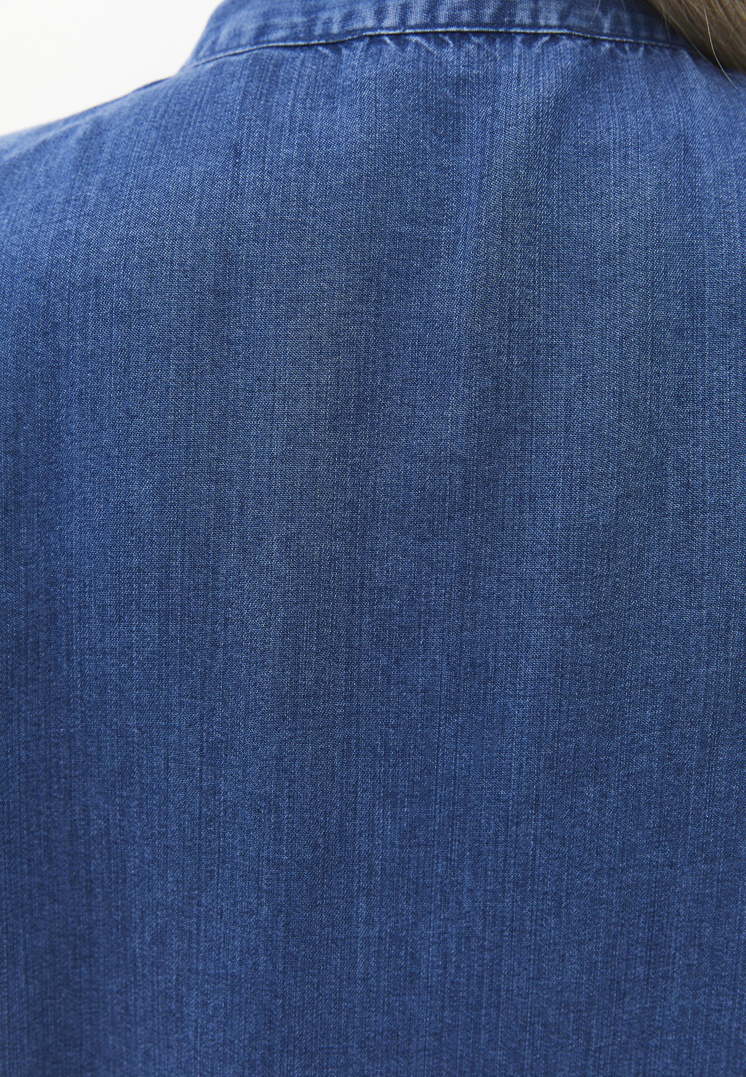 Sleeveless Blouse With Bow Detail - RODEO BLUE DENIM