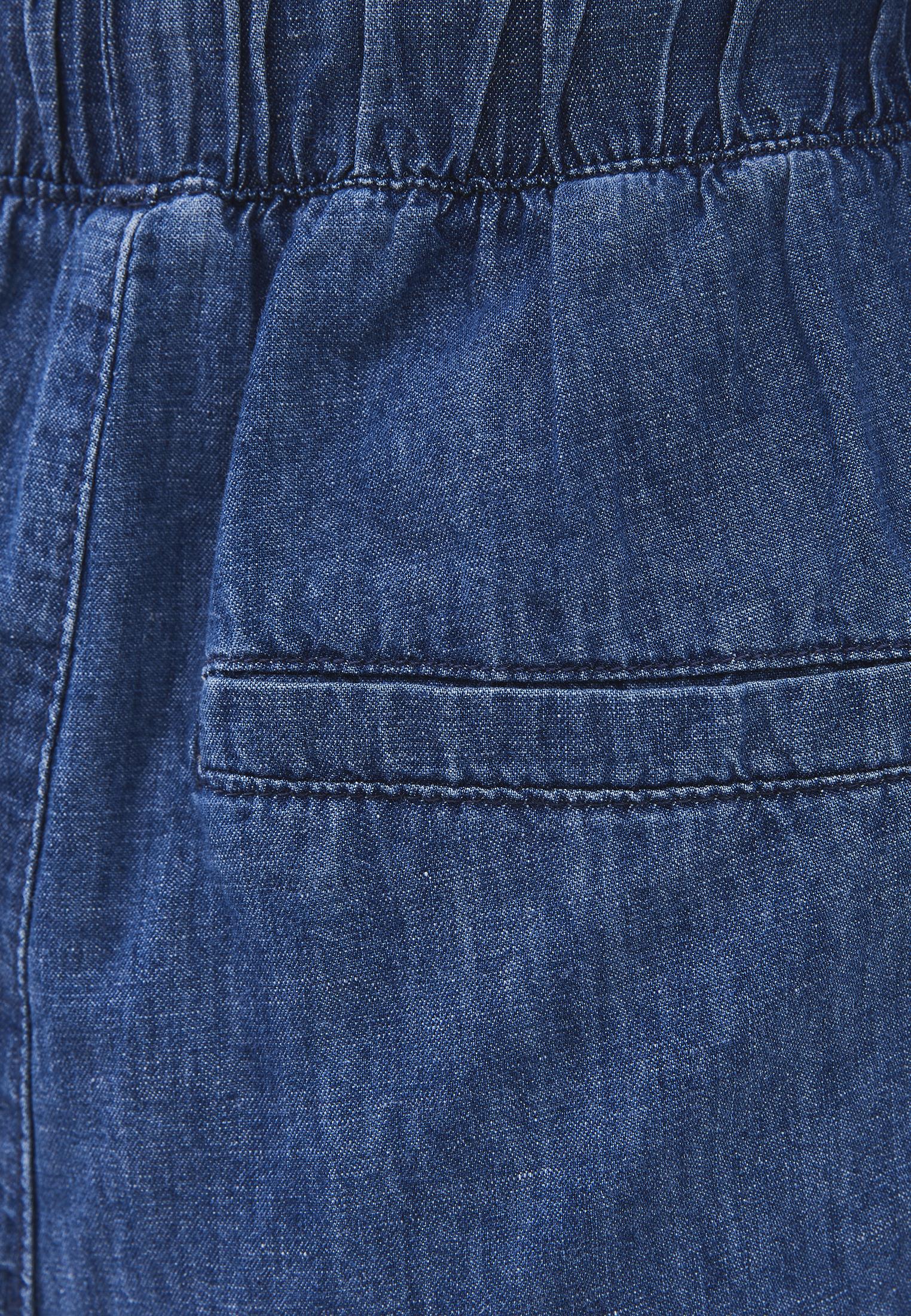 High Waist Wide Leg Denim Pants - RODEO BLUE DENIM