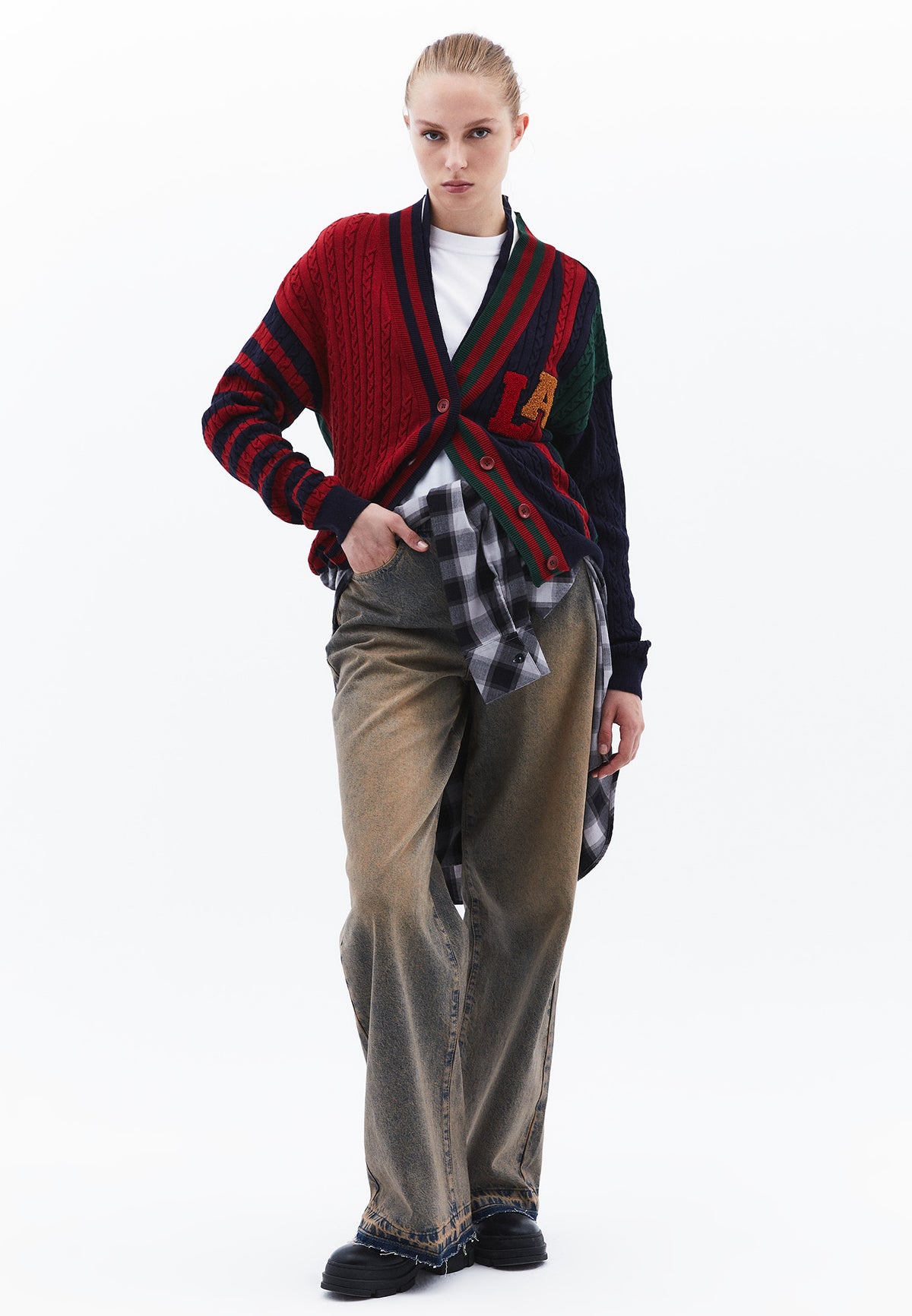 Straight Leg Five Pocket Pants - RODEO BROWN DENIM