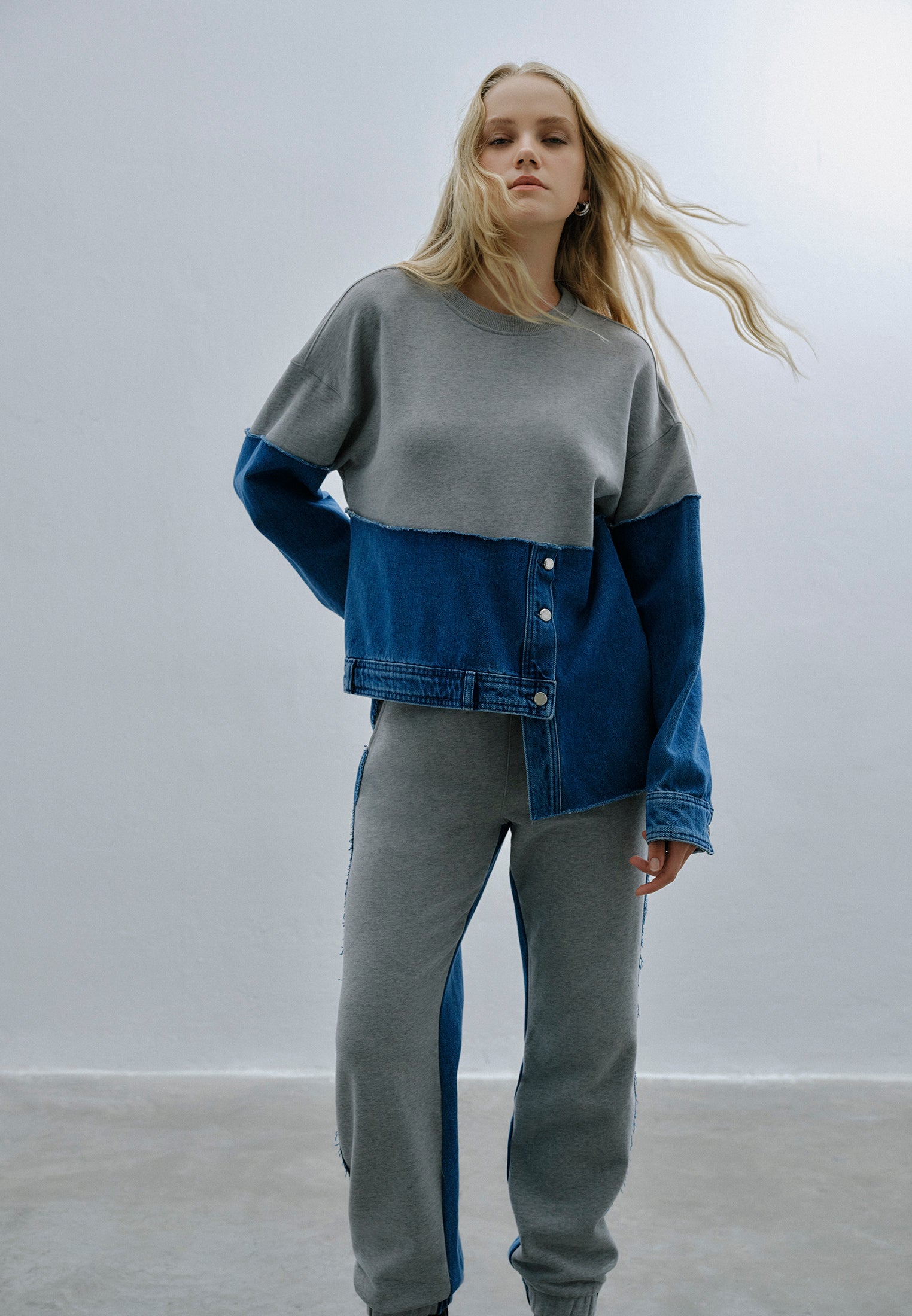 Asymmetric Oversize Sweatshirt - RODEO DENIM