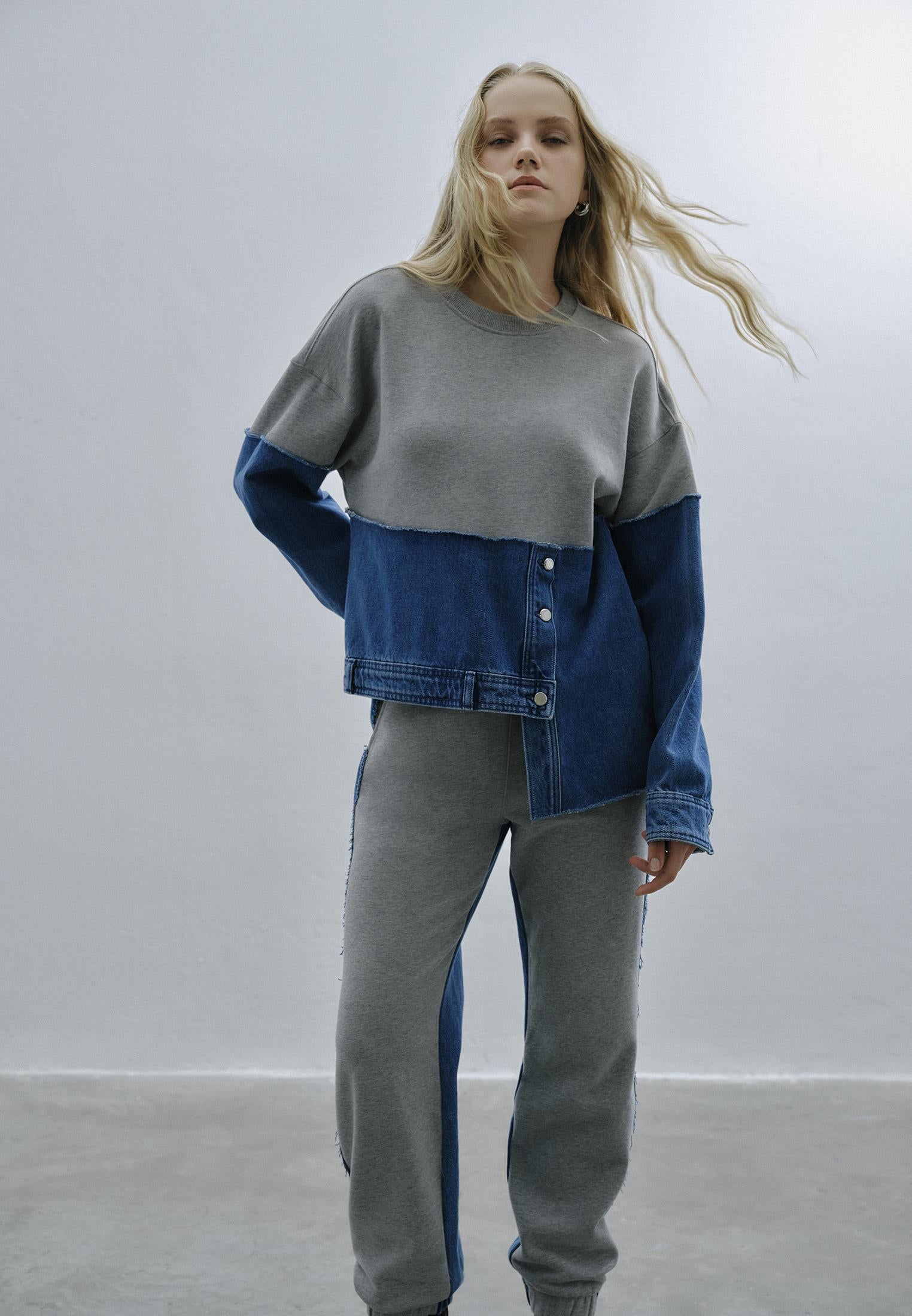 Asymmetric Oversize Sweatshirt - RODEO DENIM
