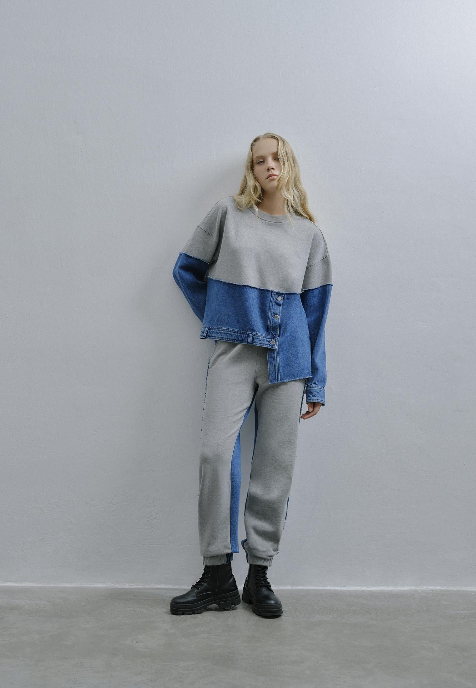 Asymmetric Oversize Sweatshirt - RODEO DENIM
