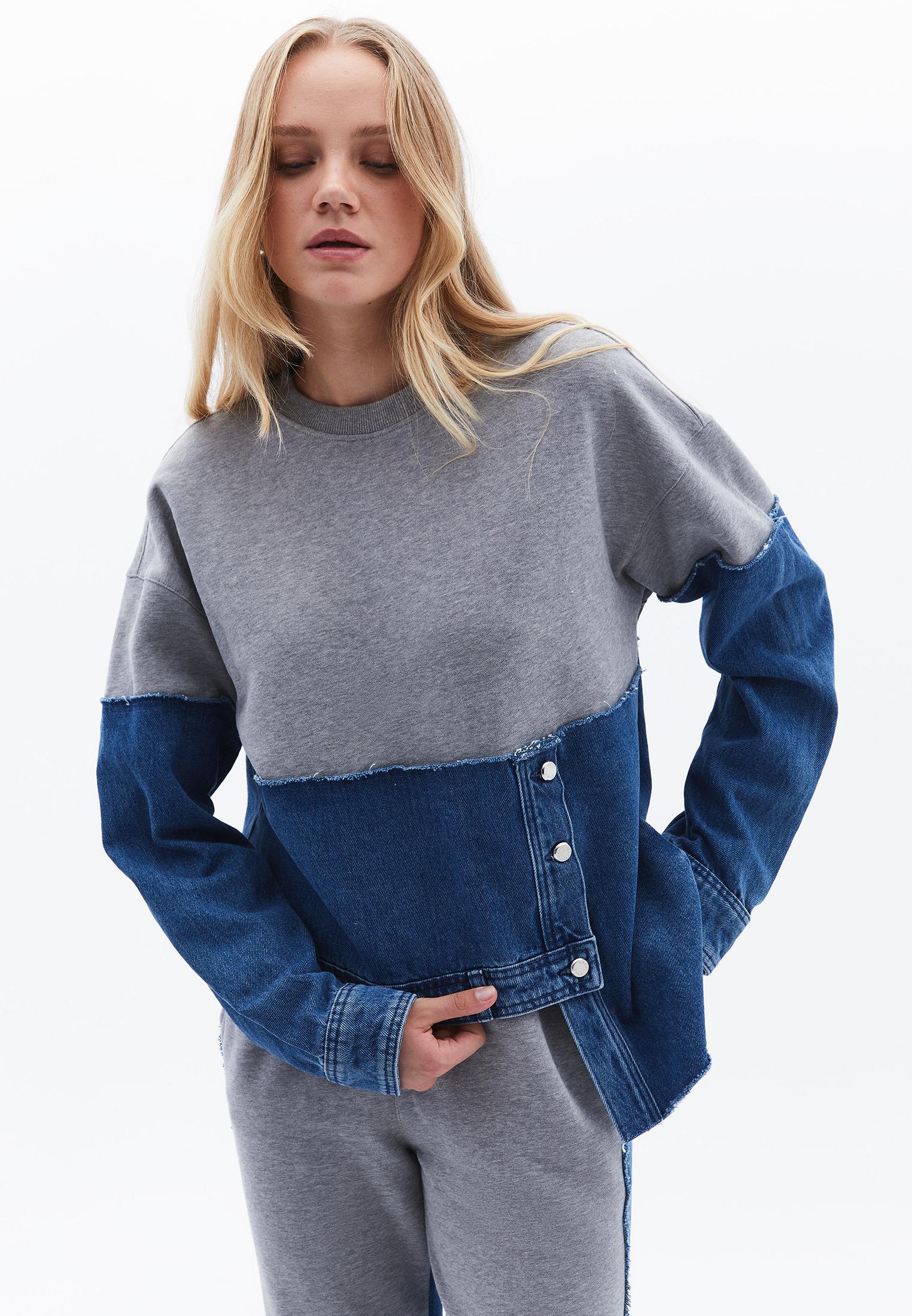 Asymmetric Oversize Sweatshirt - RODEO DENIM