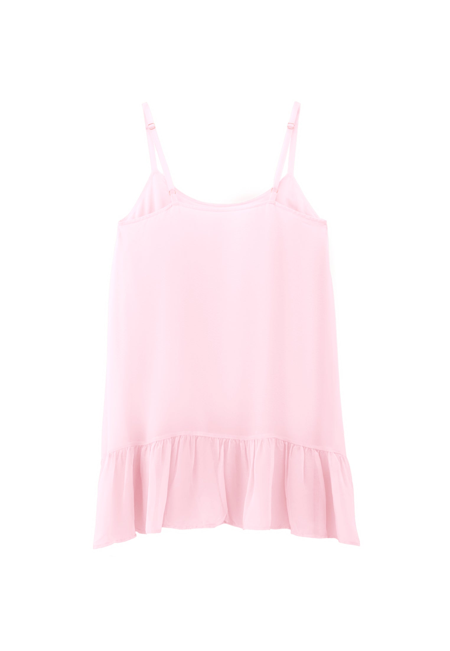 Boat Neck Ruffle Detailed Short Dress - ROSEATE SPOONBILL