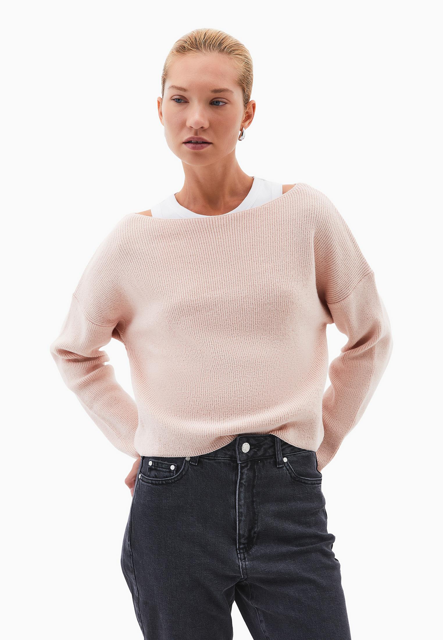 Boat Neck Polyamide Sweater - ROSE SMOKE