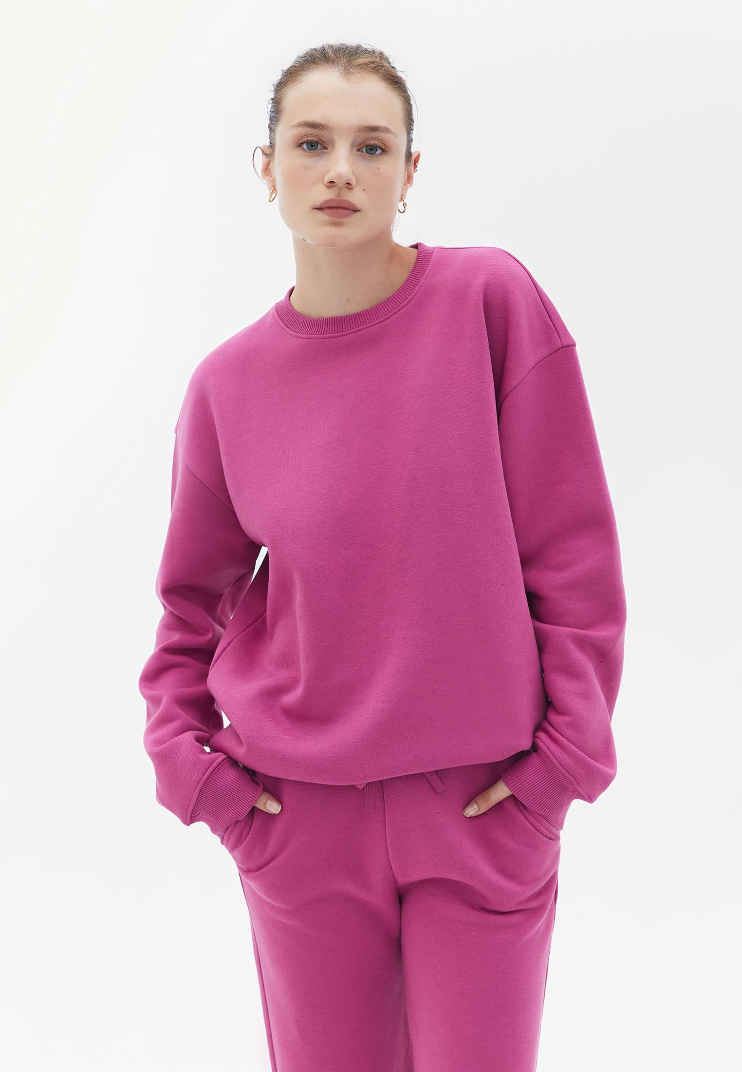 Oversize Long Sweatshirt - ROSE SORBET