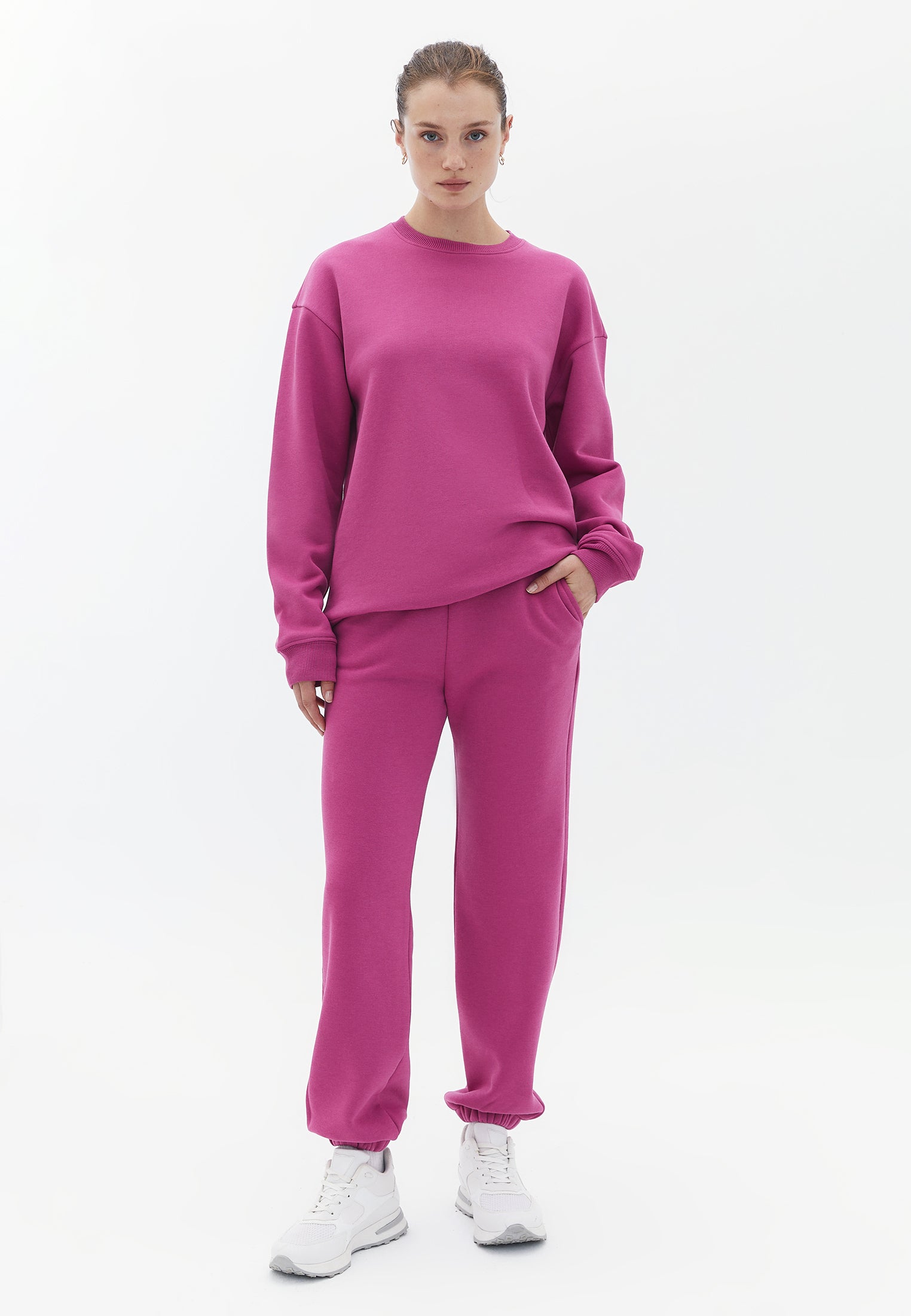 Oversize Long Sweatshirt - ROSE SORBET