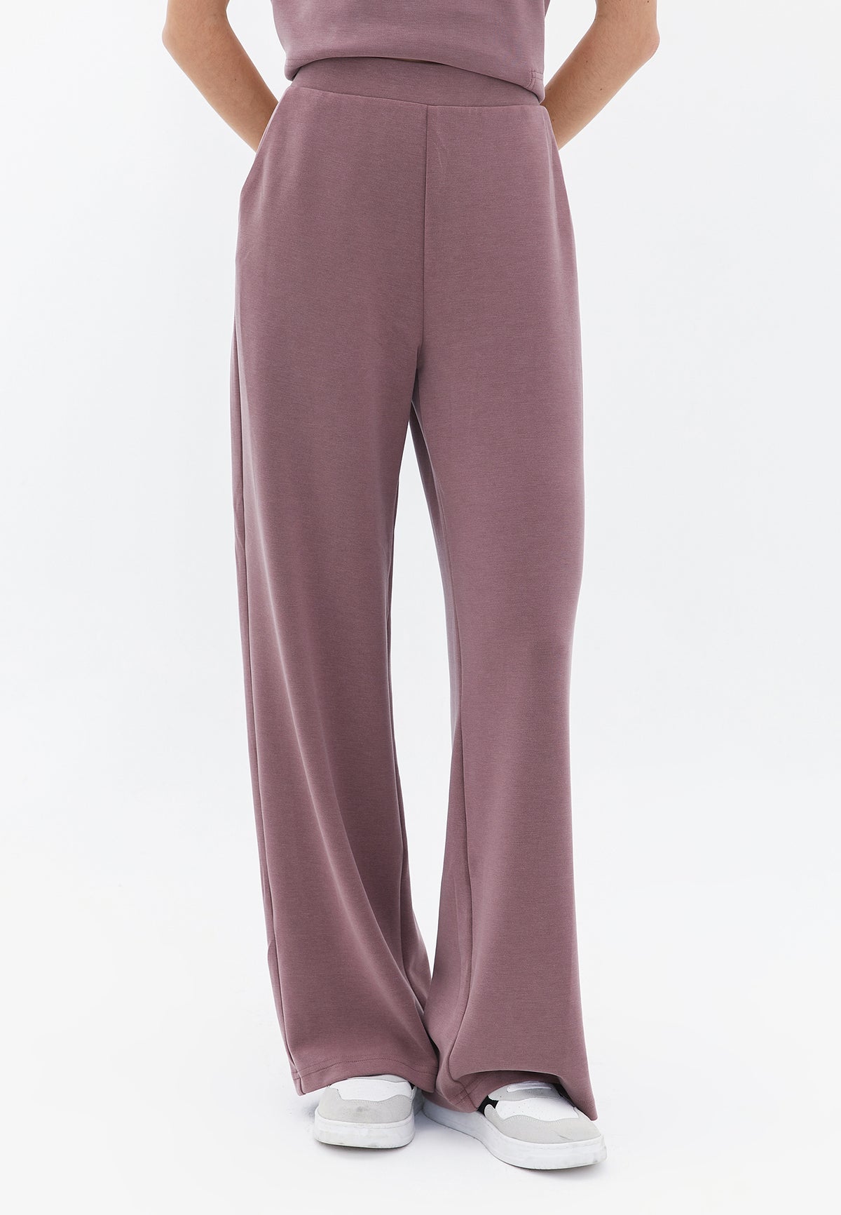 High Waist Pocket Detailed Straight Leg Women's Pants - ROSE TAUPE