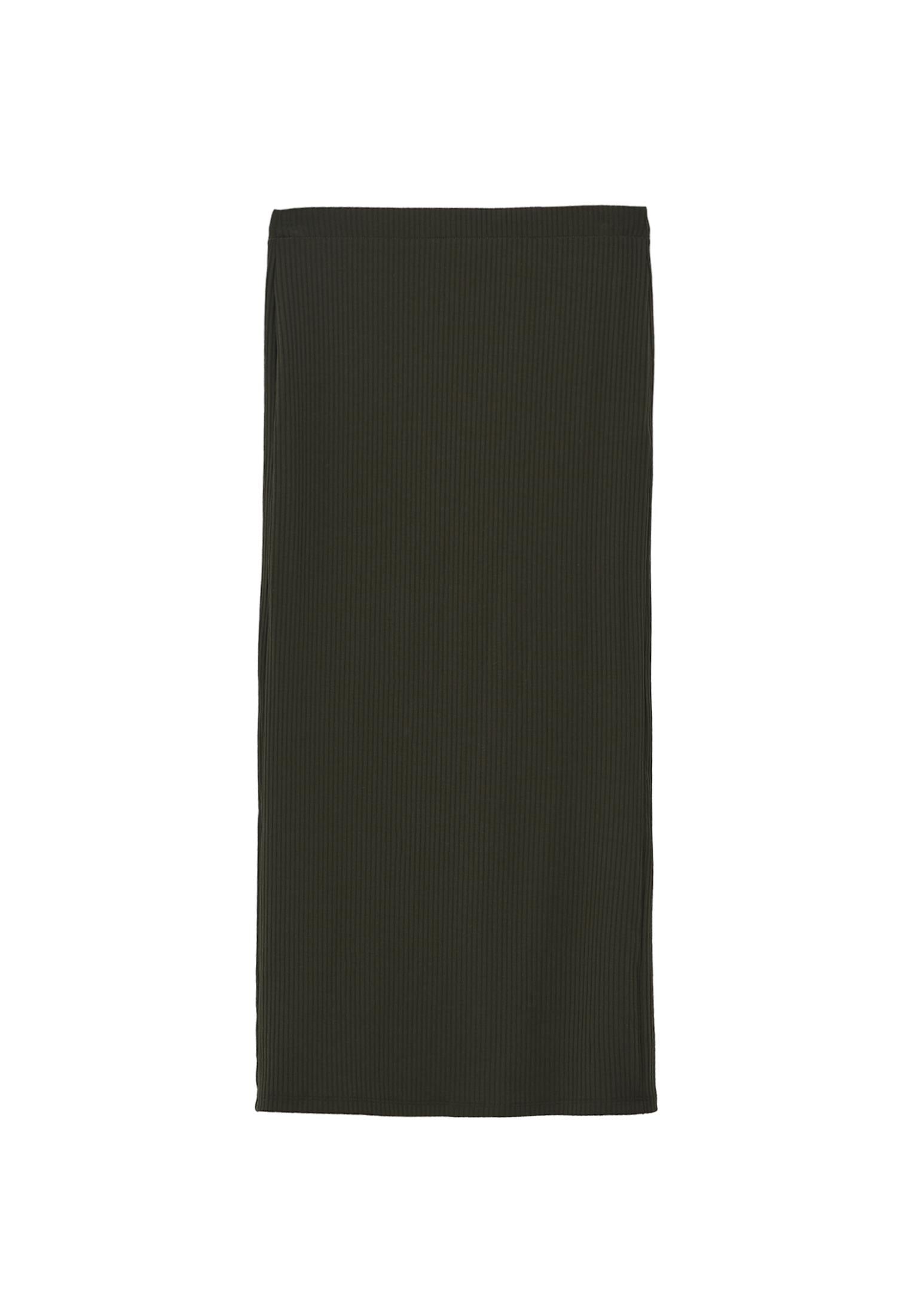 Midi Skirt With Slit Detail And High Waist - ROSIN