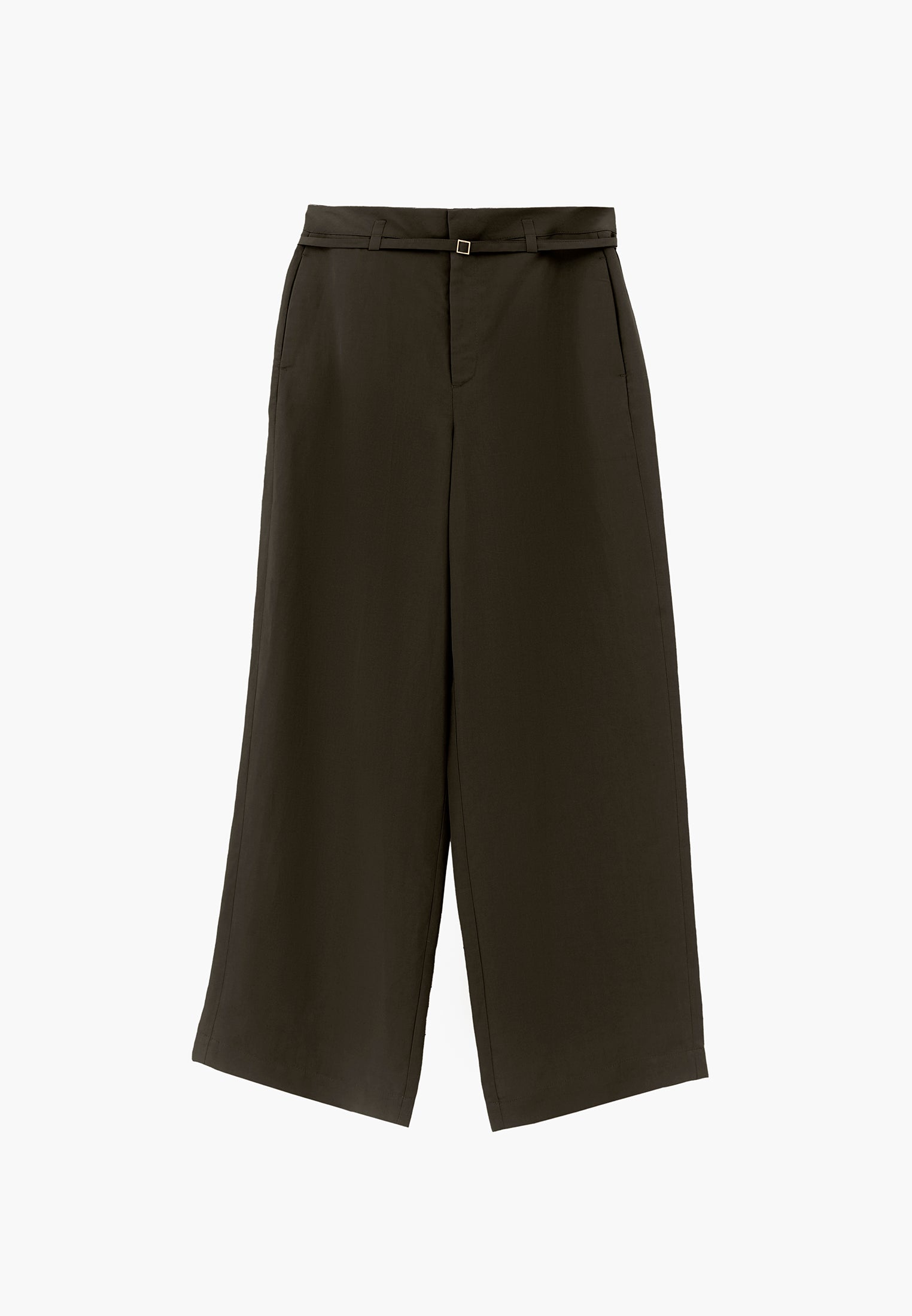 Straight Leg Pants With Belt Detail - ROSIN