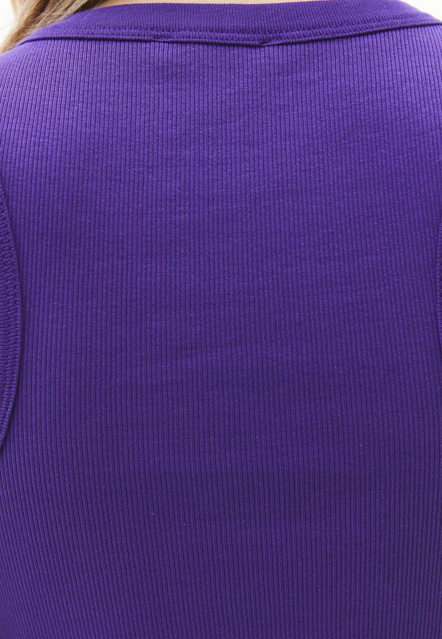 Crew Neck Bodycon Tank Top - ROYAL PURPLE