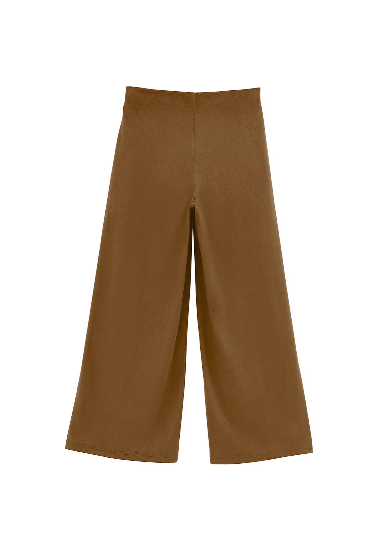 High Waist Wide Leg Trousers - RUBBER