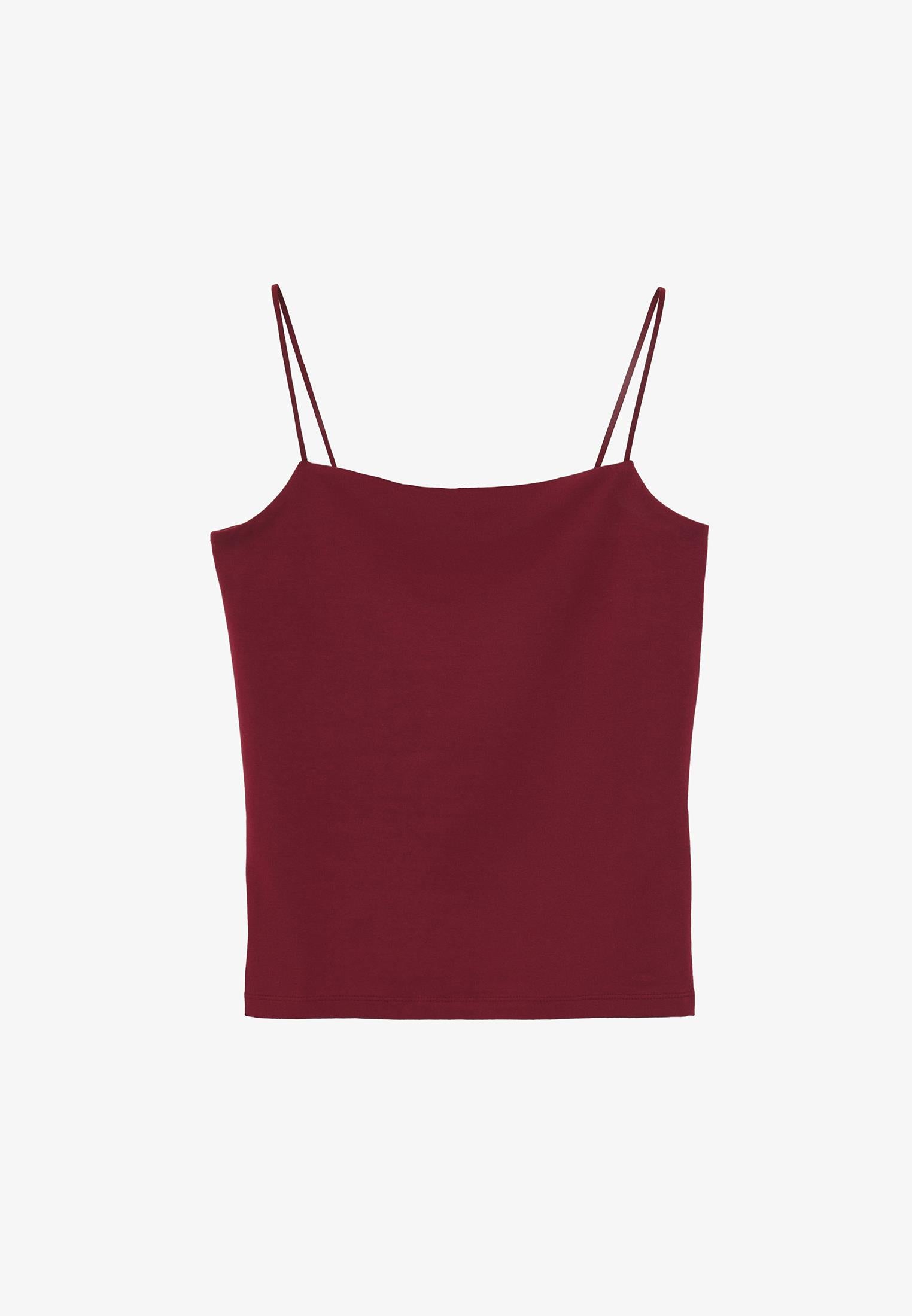 Wide Neck Tank Top - RUMBA RED