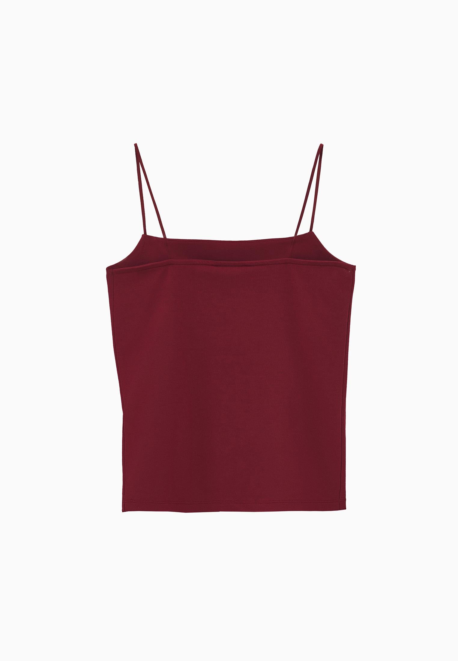 Wide Neck Tank Top - RUMBA RED